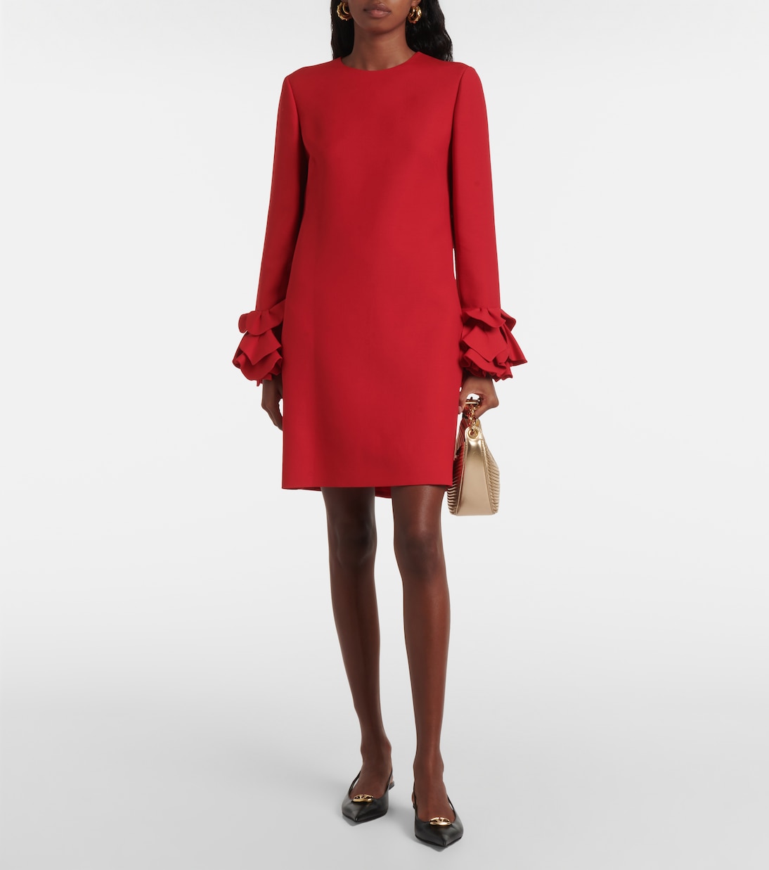 Crepe Couture ruffled minidress | Valentino