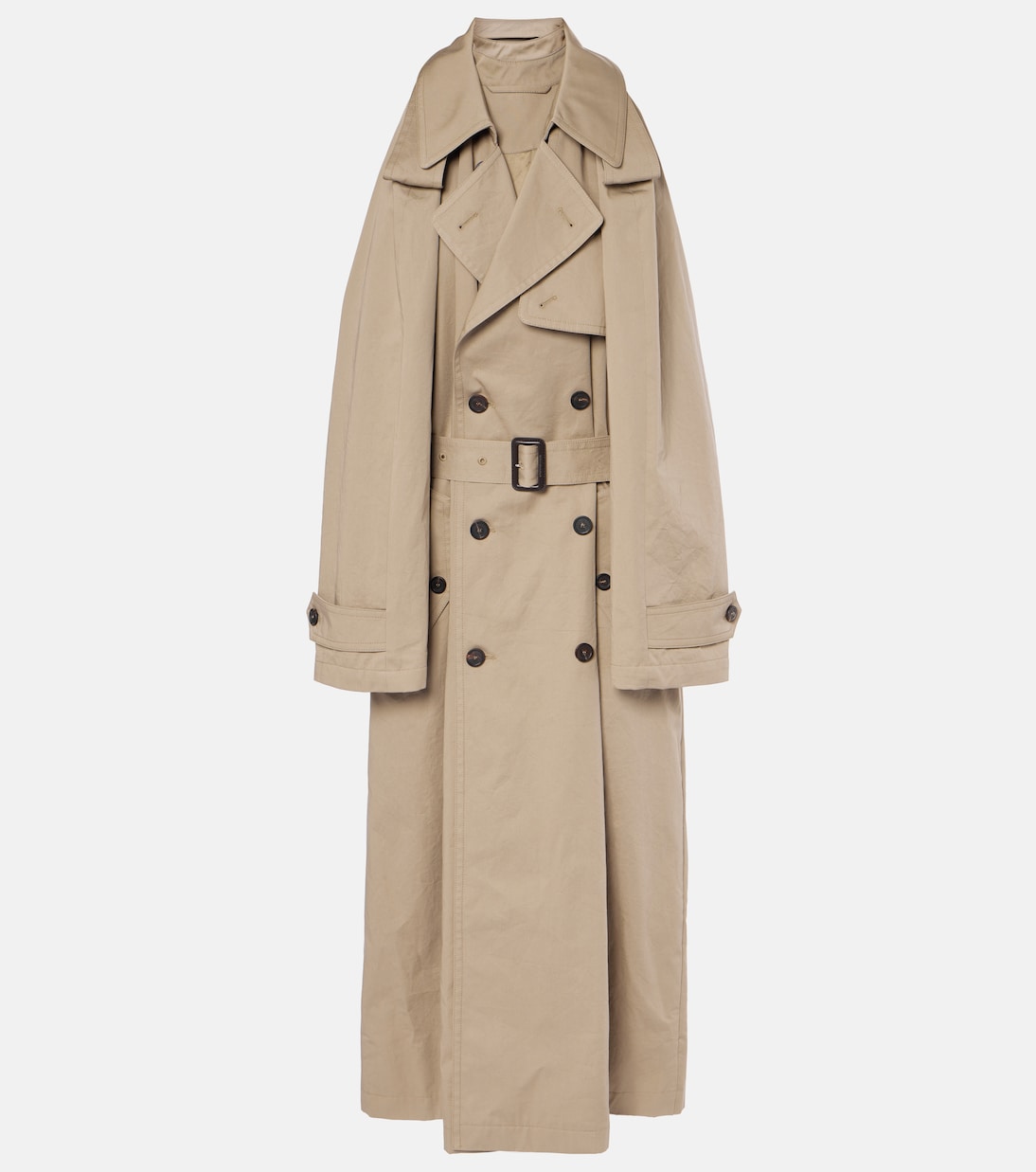 Suspended Trench cotton twill midi dress | Balenciaga