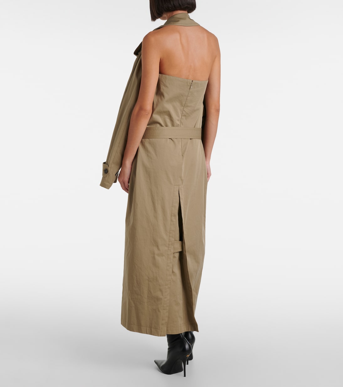Suspended Trench cotton twill midi dress | Balenciaga
