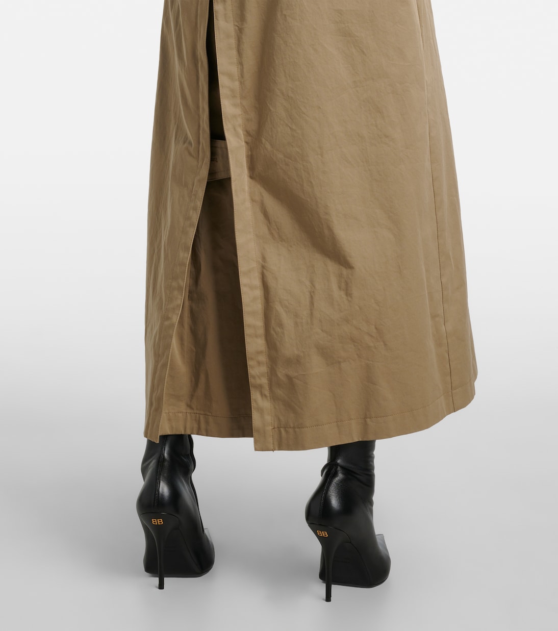 Suspended Trench cotton twill midi dress | Balenciaga