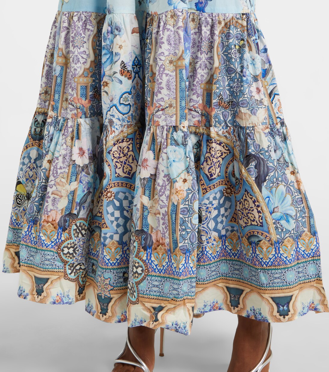 Robe longue en coton à fleurs | Camilla