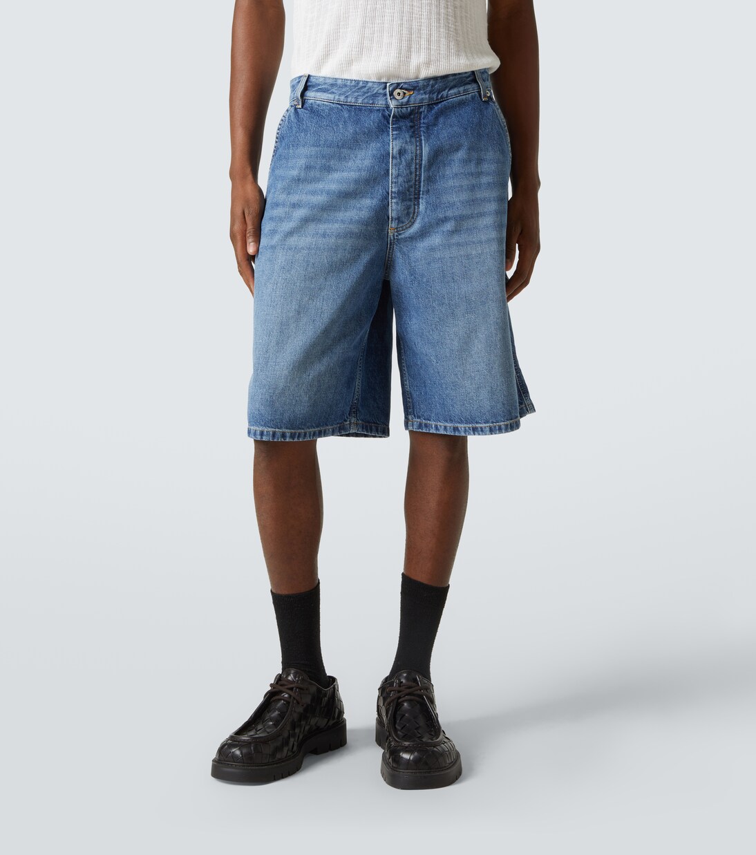 High-Rise Shorts aus Denim | Bottega Veneta