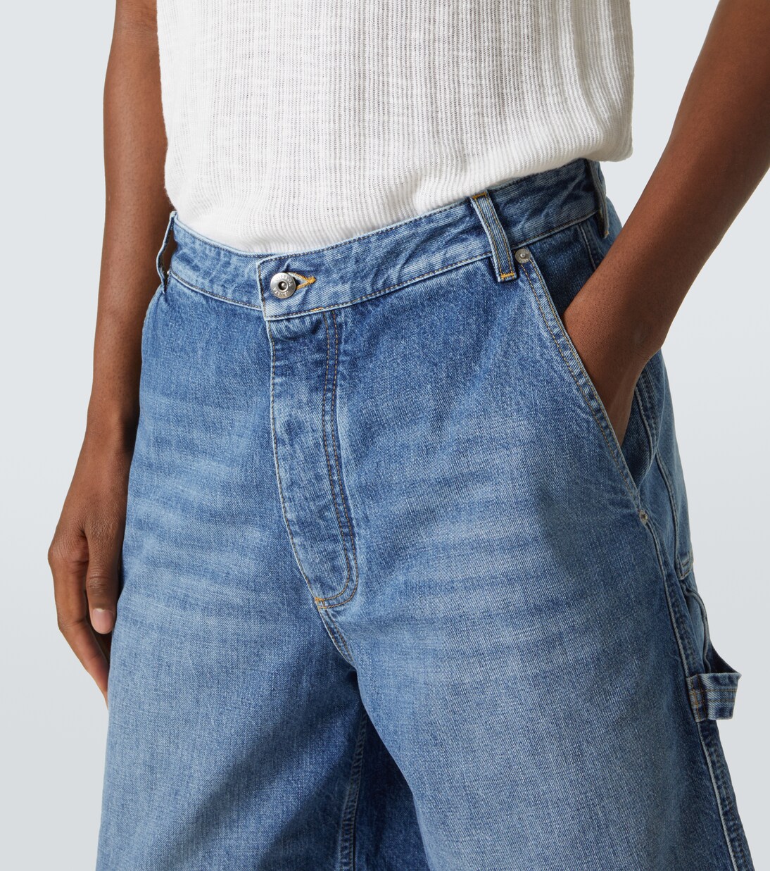 High-Rise Shorts aus Denim | Bottega Veneta