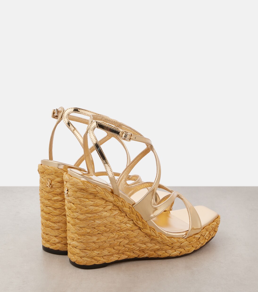 Ayla 110 metallic leather sandals | Jimmy Choo