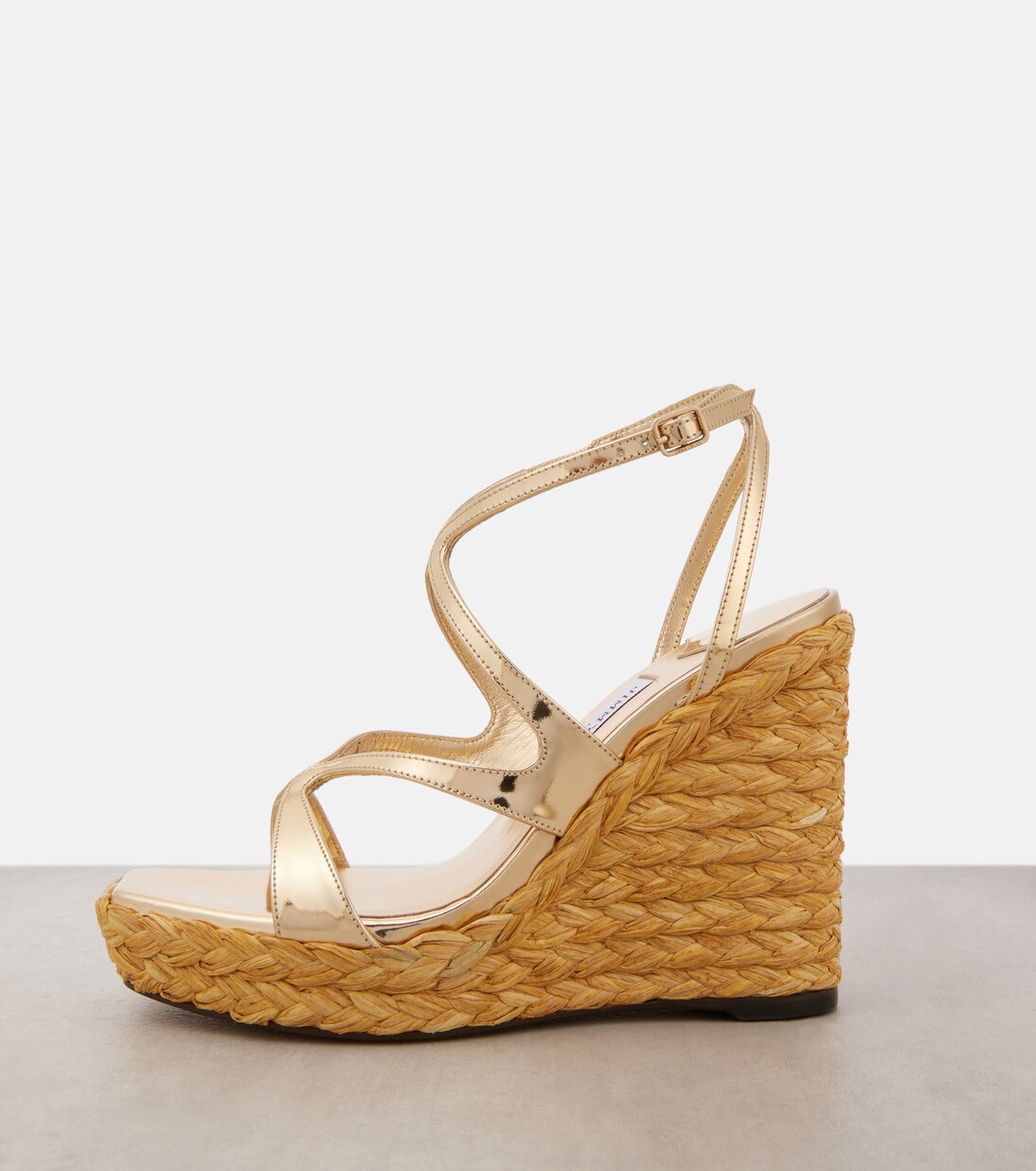 Ayla 110 metallic leather sandals | Jimmy Choo