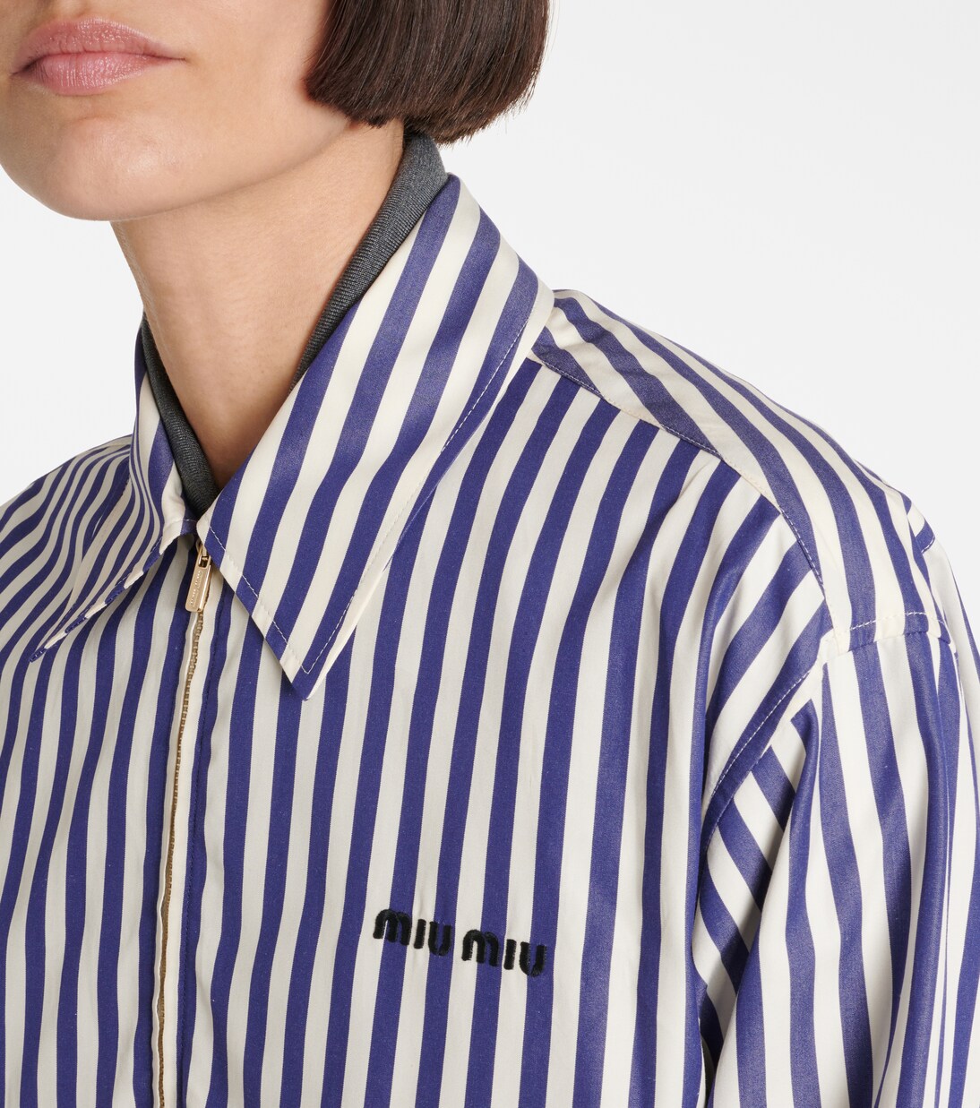 Chemise rayée en coton  | Miu Miu