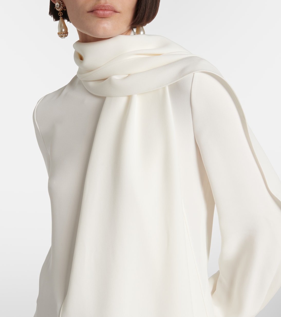 Top en soie à plumes | Valentino