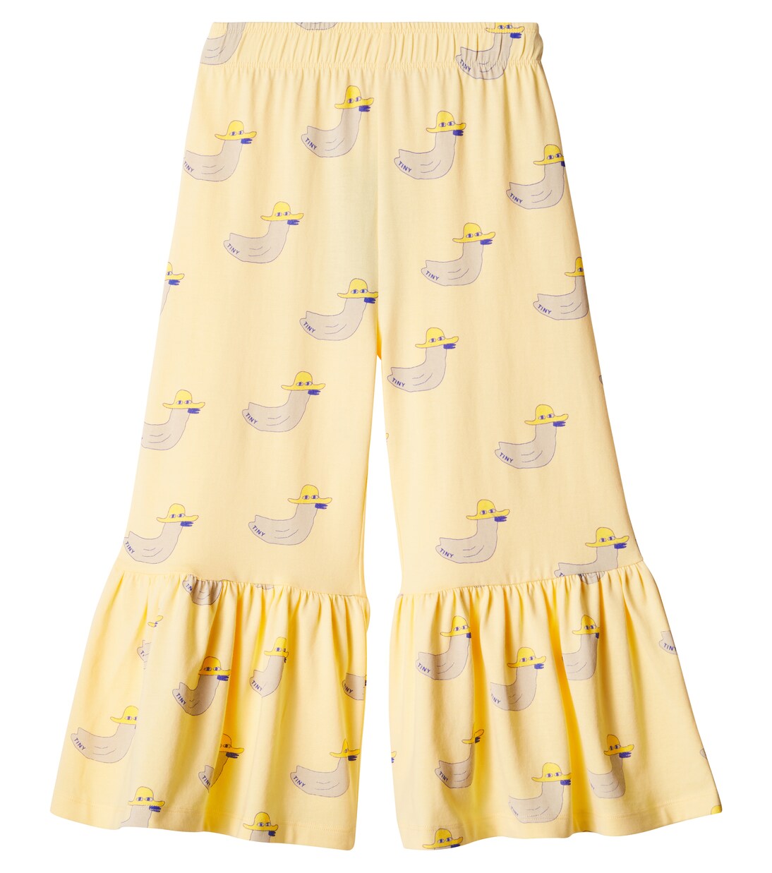 Pantaloni Ducks in cotone con volant | Tinycottons