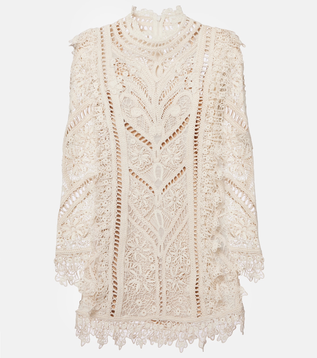 Vestido corto Illuminate Cornelli de croché | Zimmermann