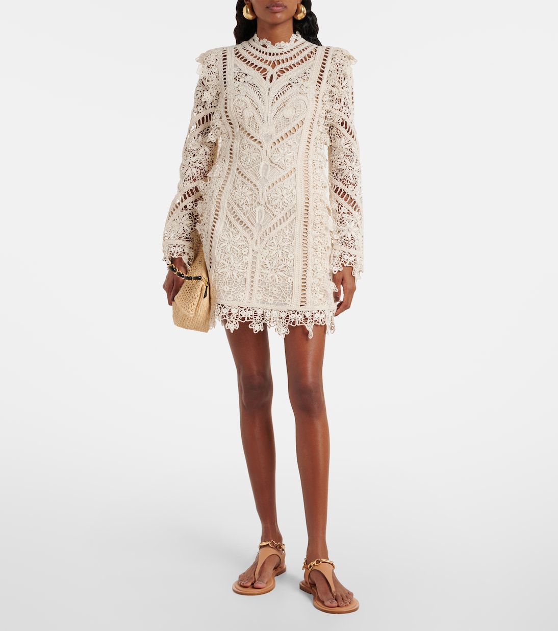 Vestido corto Illuminate Cornelli de croché | Zimmermann