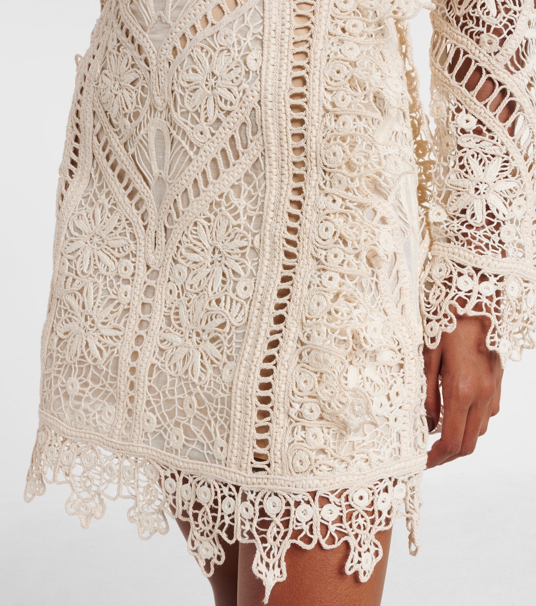 Vestido corto Illuminate Cornelli de croché | Zimmermann