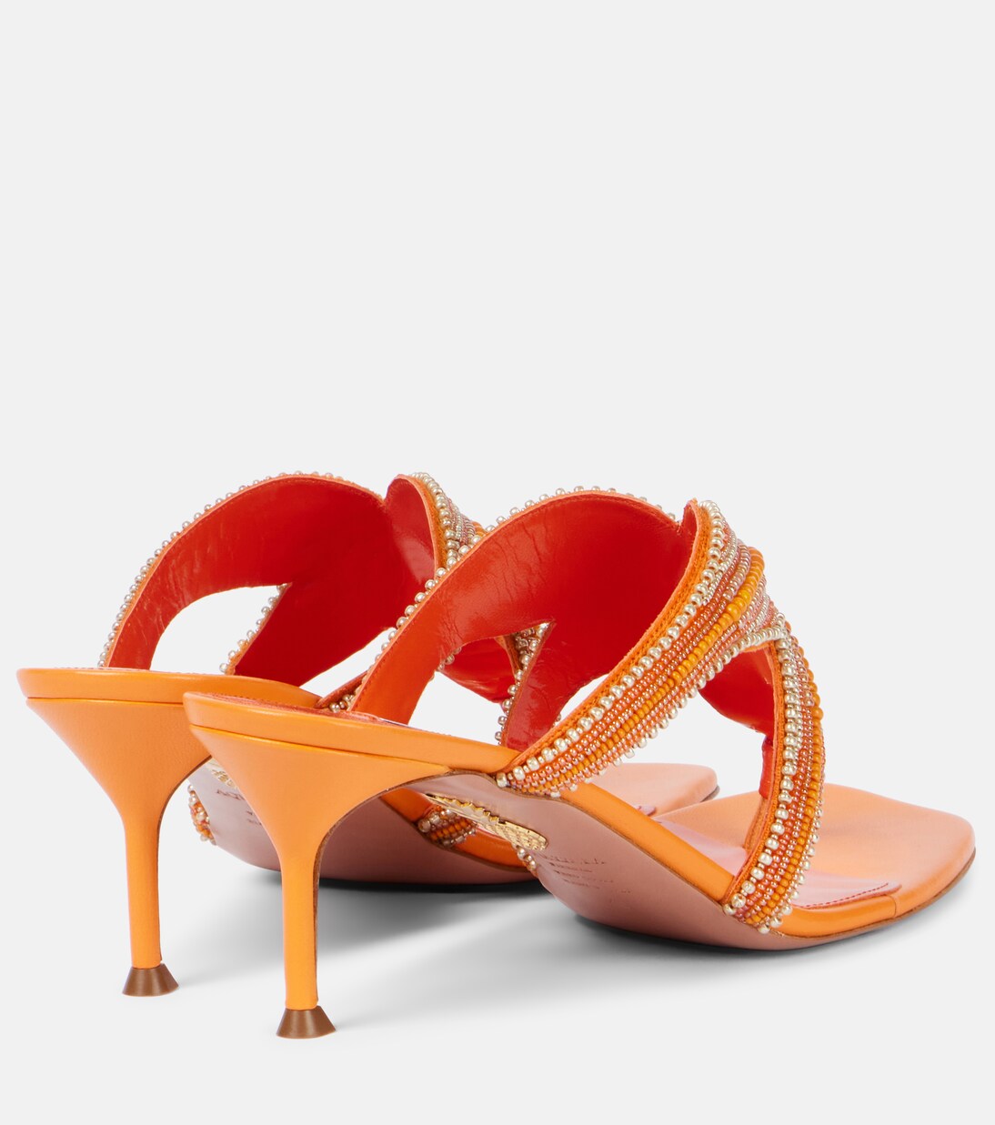 Reef Star beaded leather thong sandals | Aquazzura