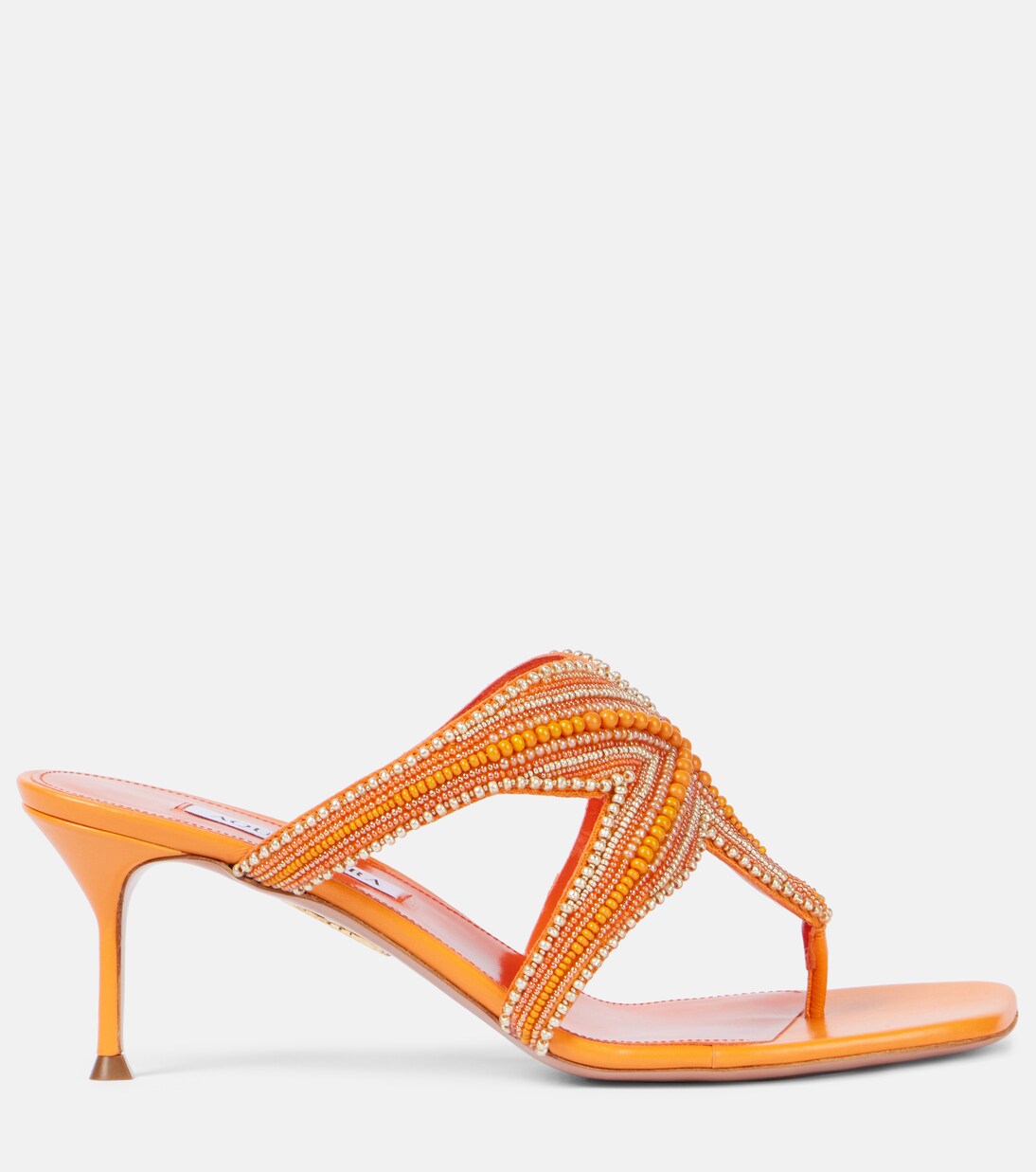 Reef Star beaded leather thong sandals | Aquazzura