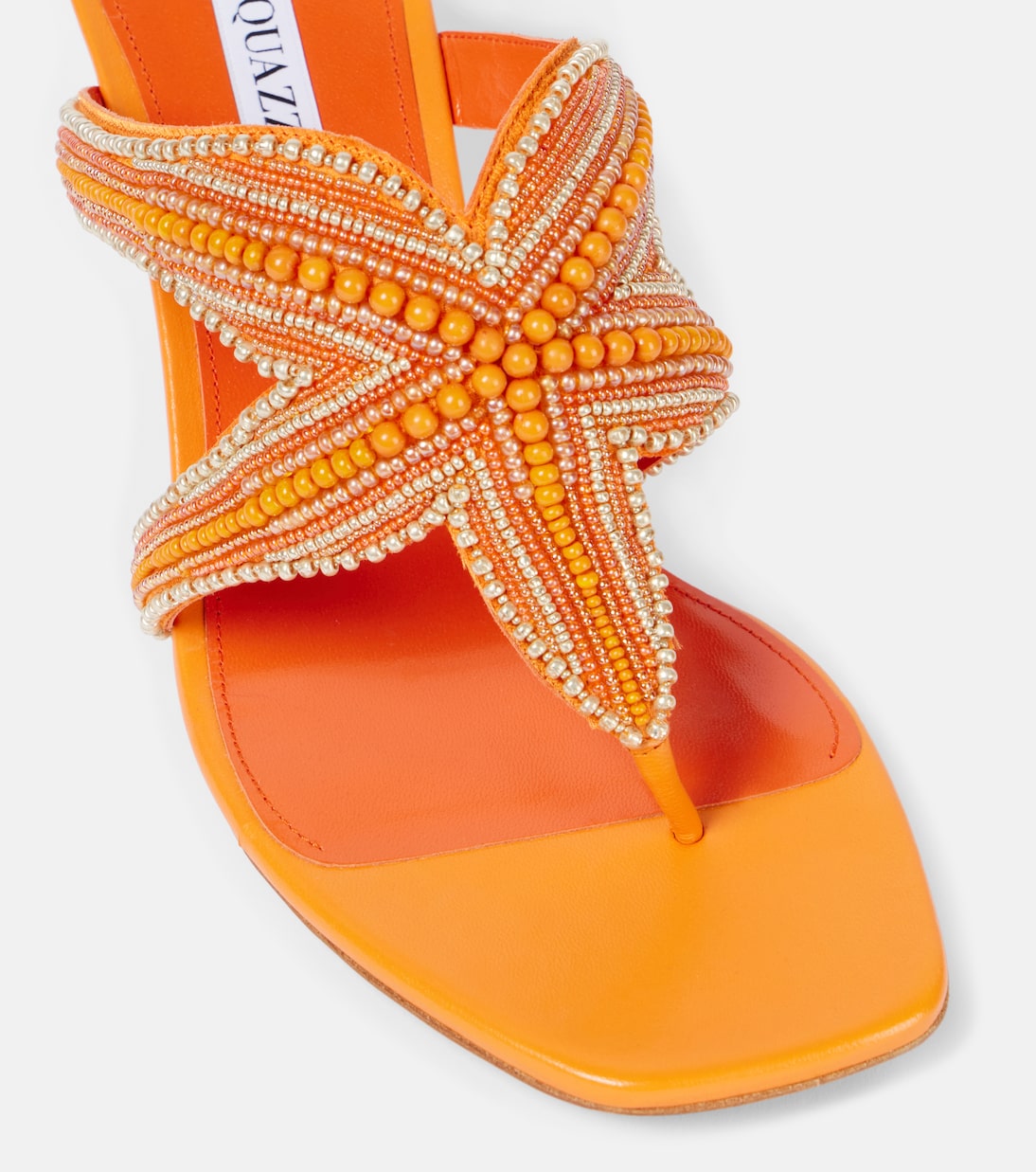 Reef Star beaded leather thong sandals | Aquazzura
