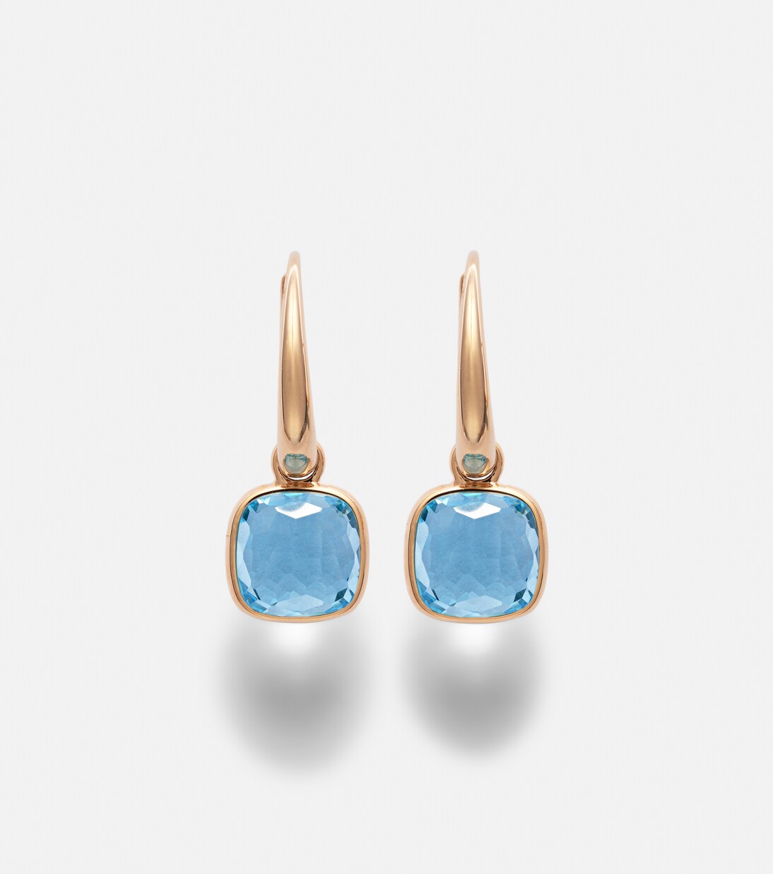 Nudo Mini 18kt rose gold earrings with topazes | Pomellato