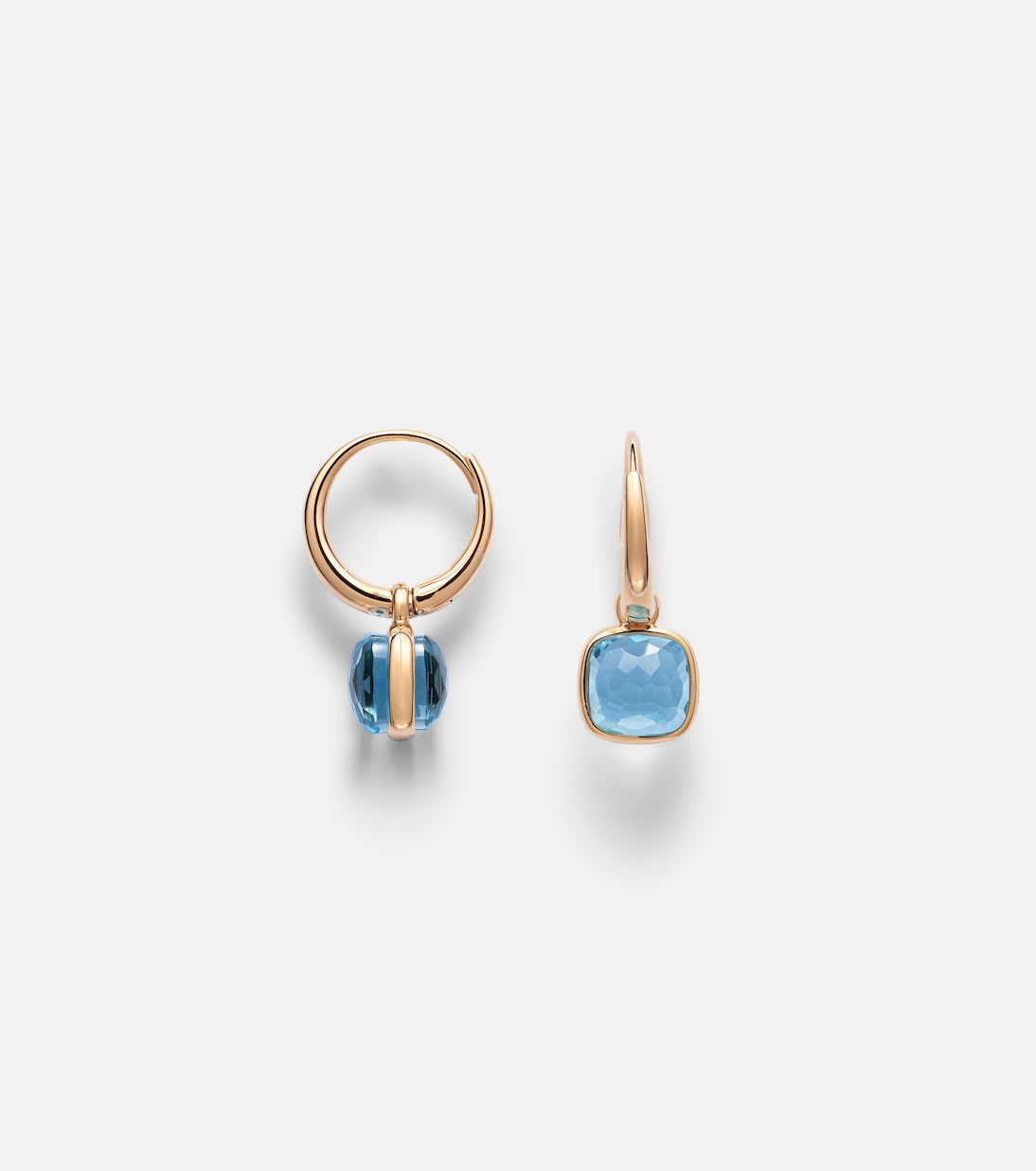Nudo Mini 18kt rose gold earrings with topazes | Pomellato