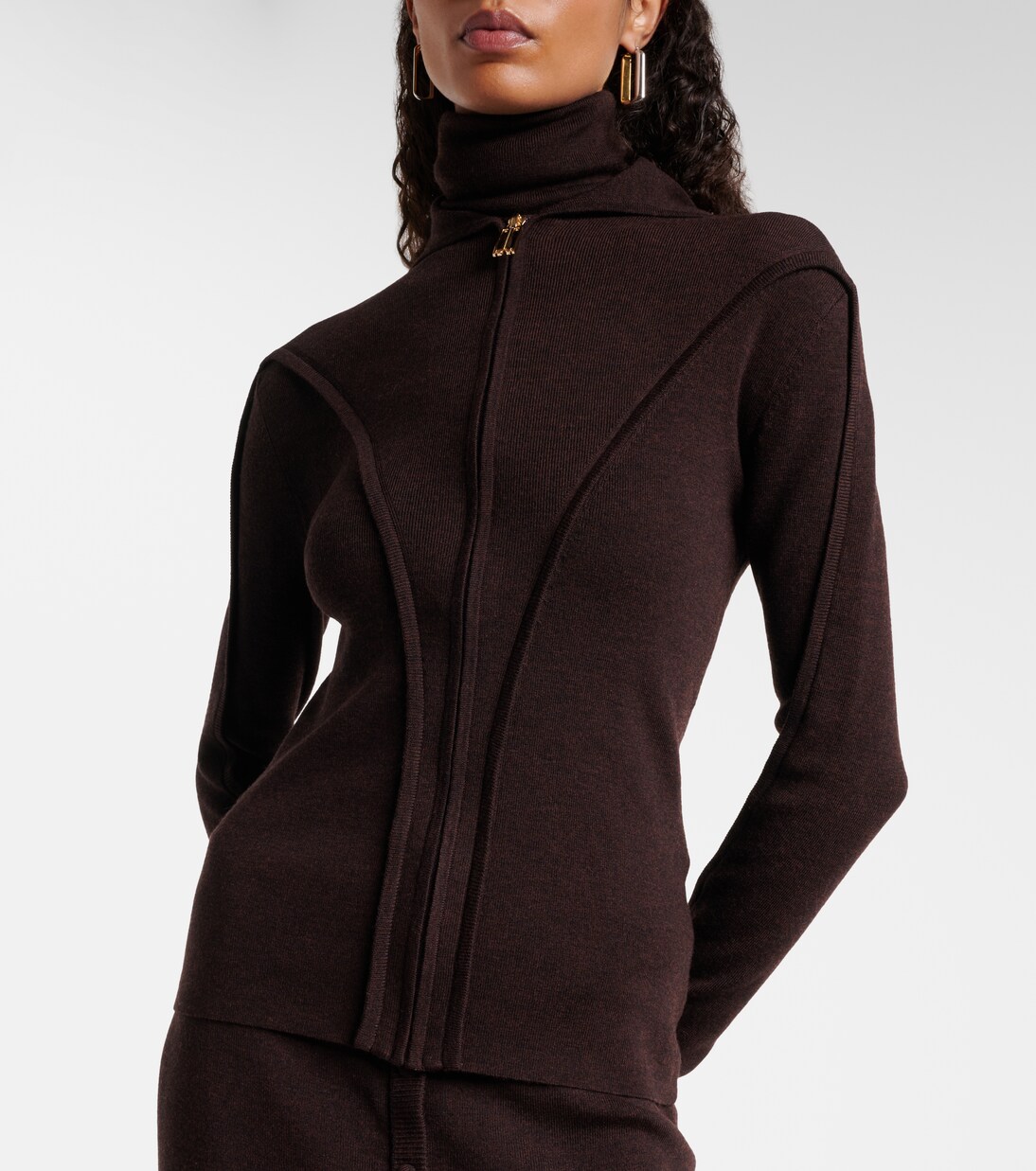 Kapuzenjacke aus einem Wollgemisch | Victoria Beckham