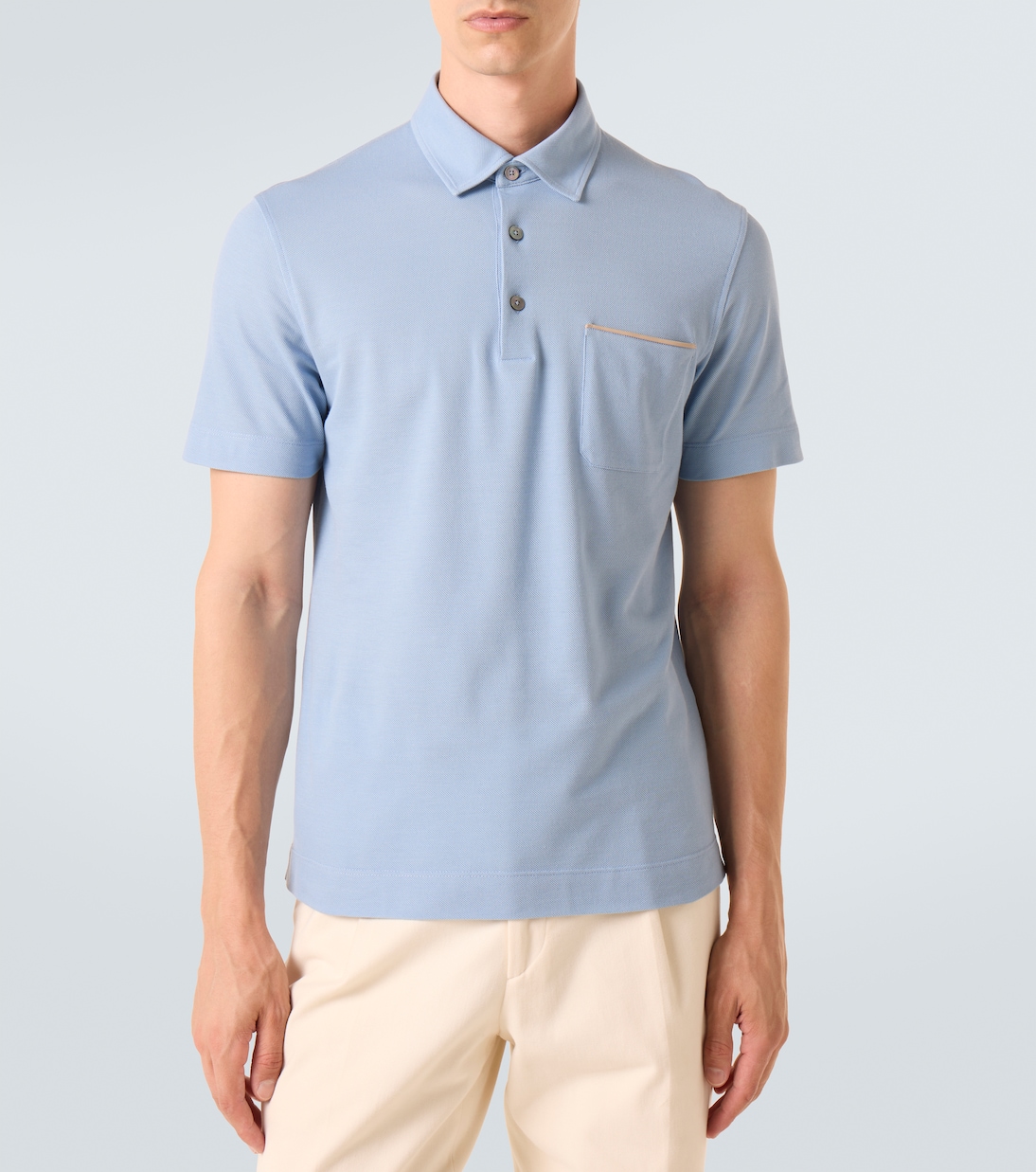 Cotton piqué polo shirt | Zegna