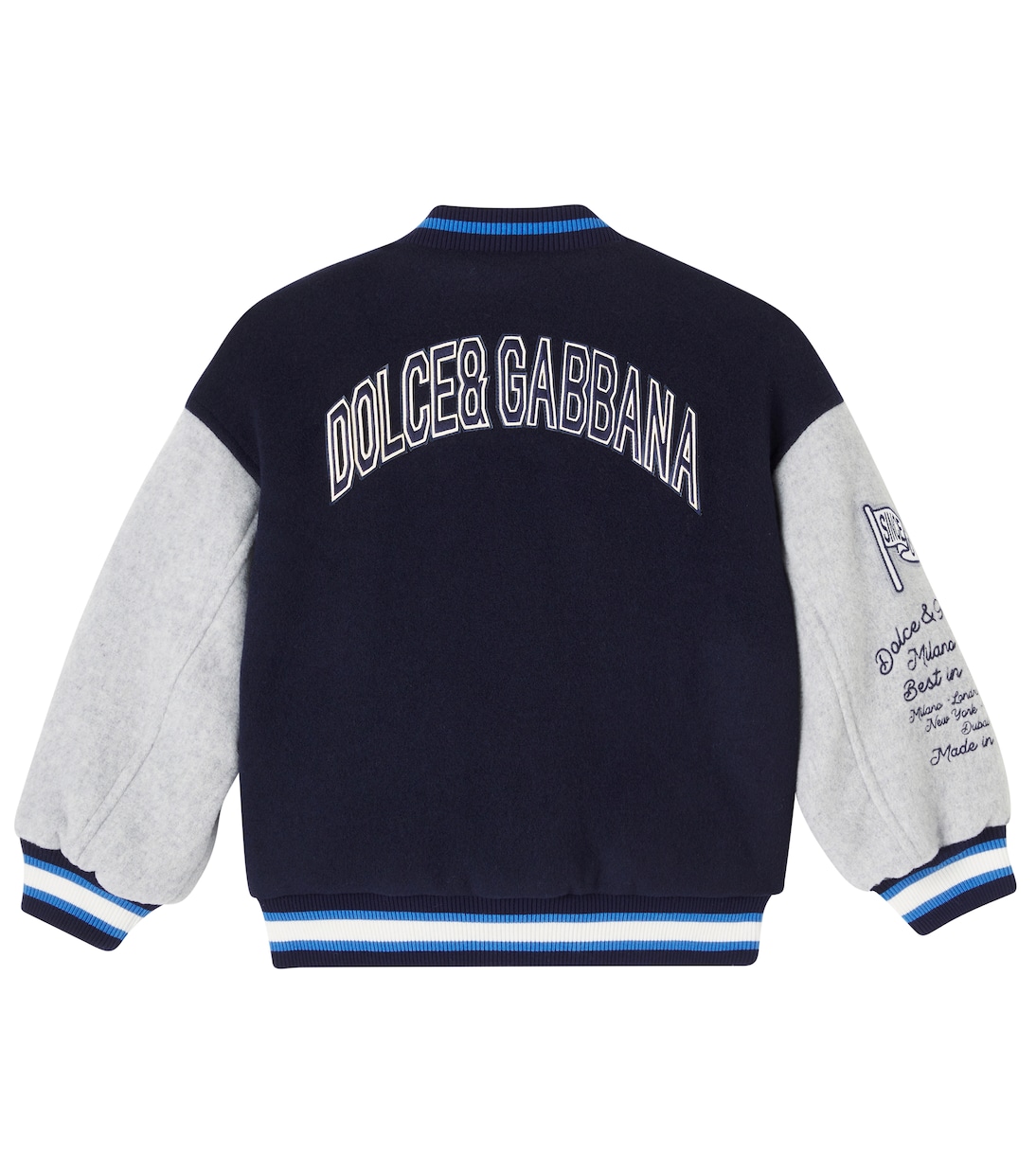 DG wool-blend varsity jacket | Dolce&Gabbana Kids