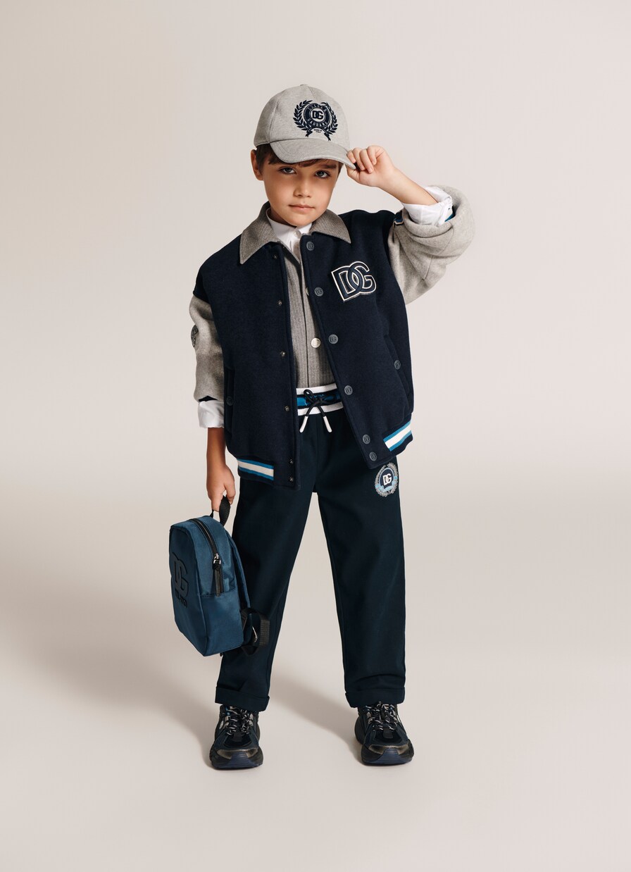 DG wool-blend varsity jacket | Dolce&Gabbana Kids