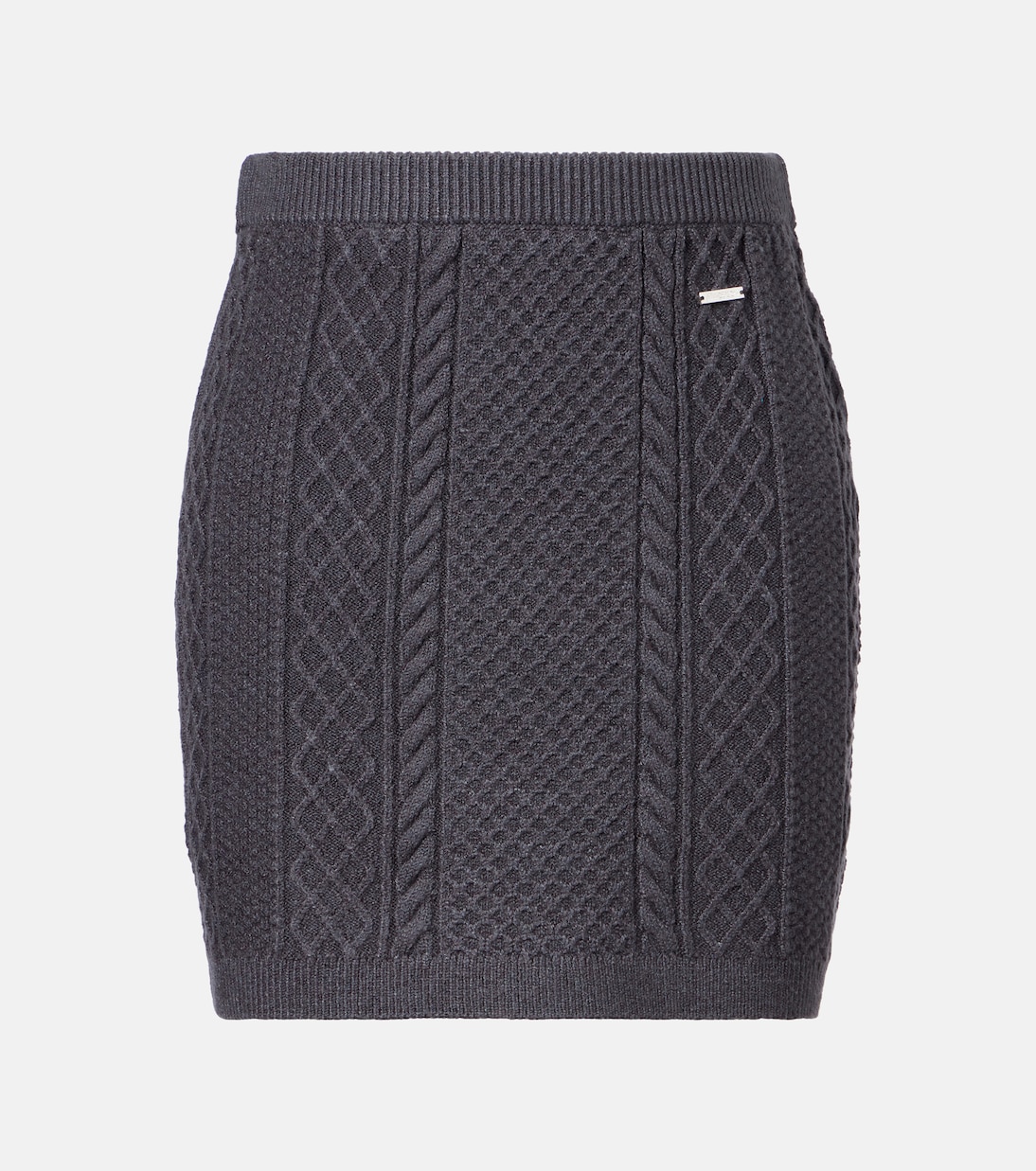 Cable-knit wool and cotton-blend miniskirt | JW Anderson