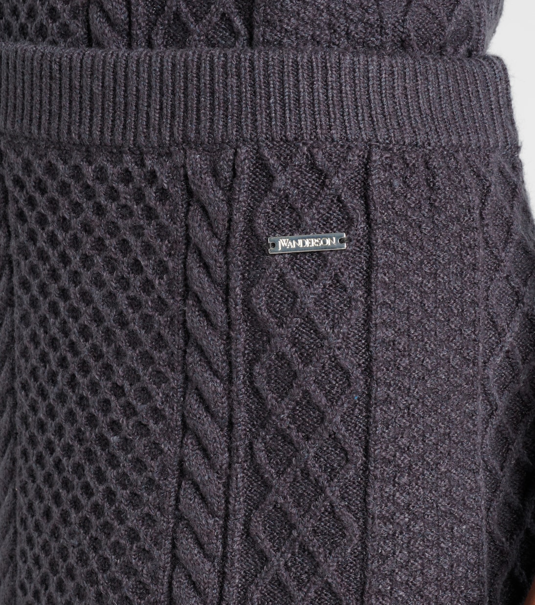Cable-knit wool and cotton-blend miniskirt | JW Anderson