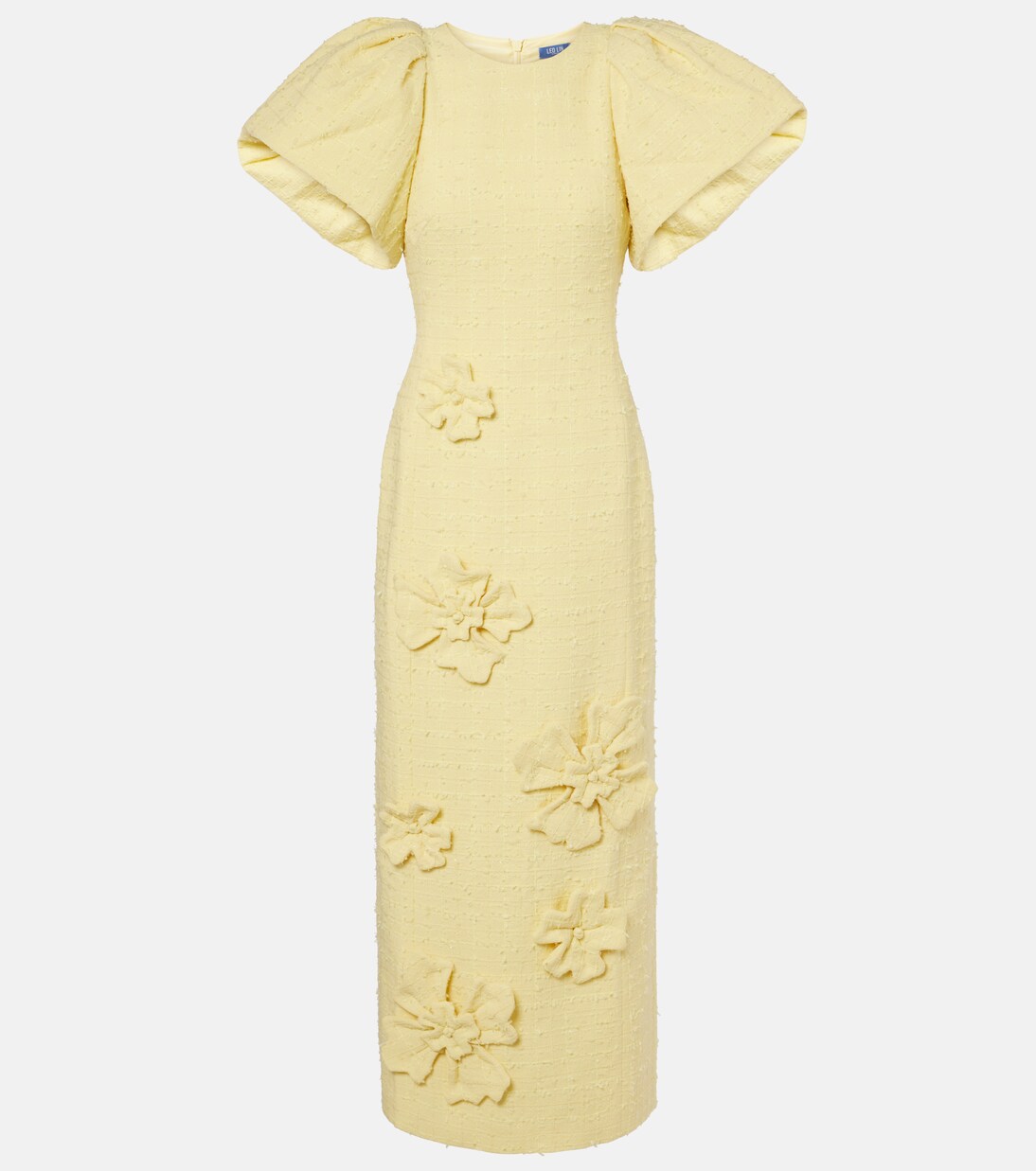 Robe longue Lucinda en tweed à fleurs | Leo Lin