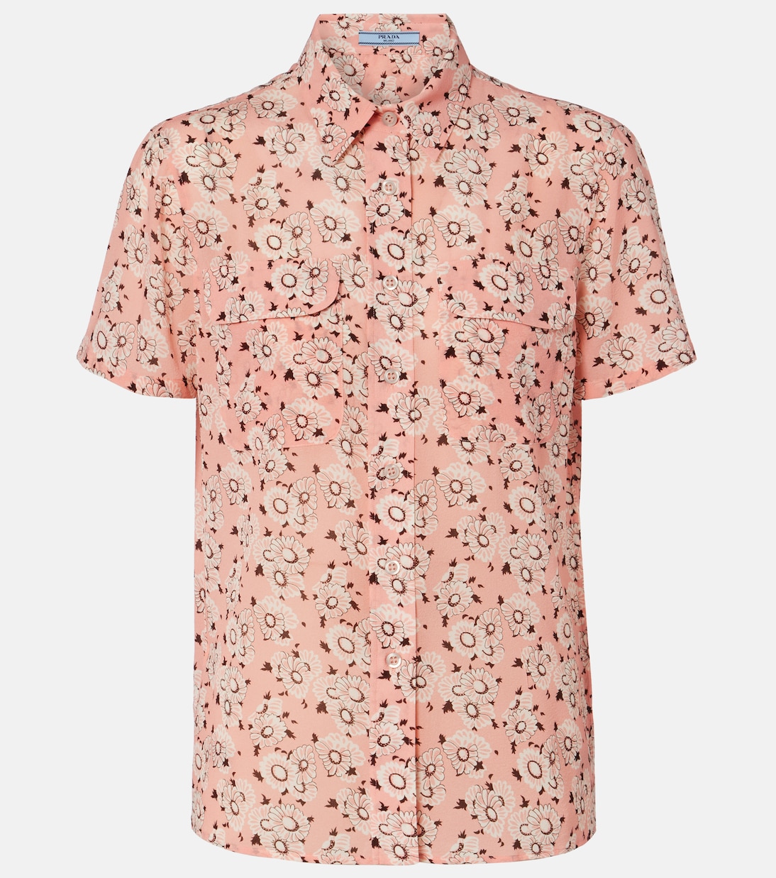 Floral silk-blend shirt | Prada