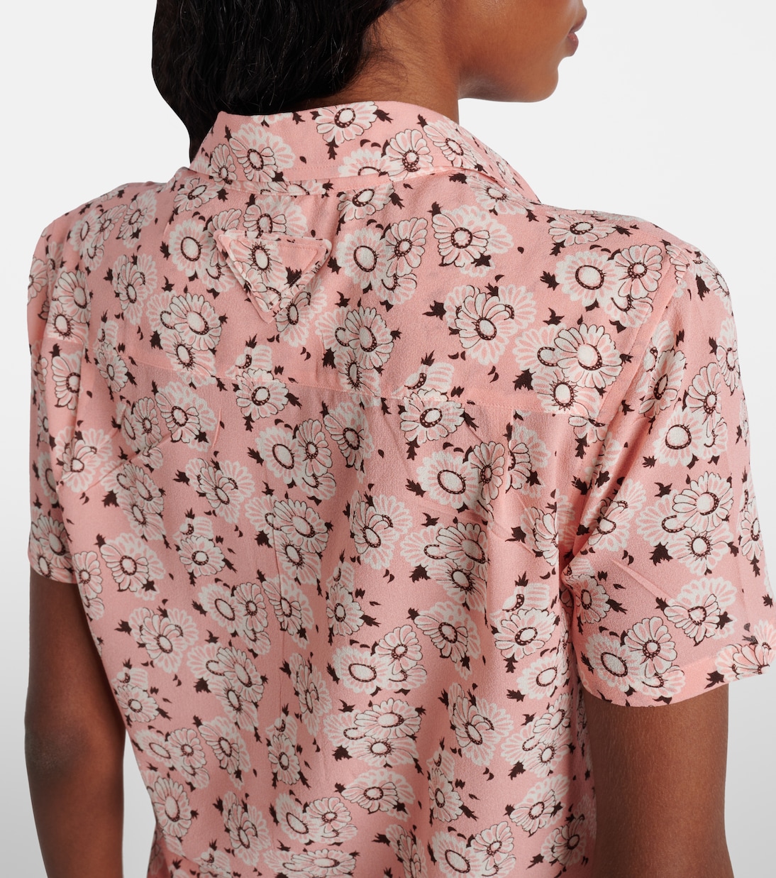 Floral silk-blend shirt | Prada