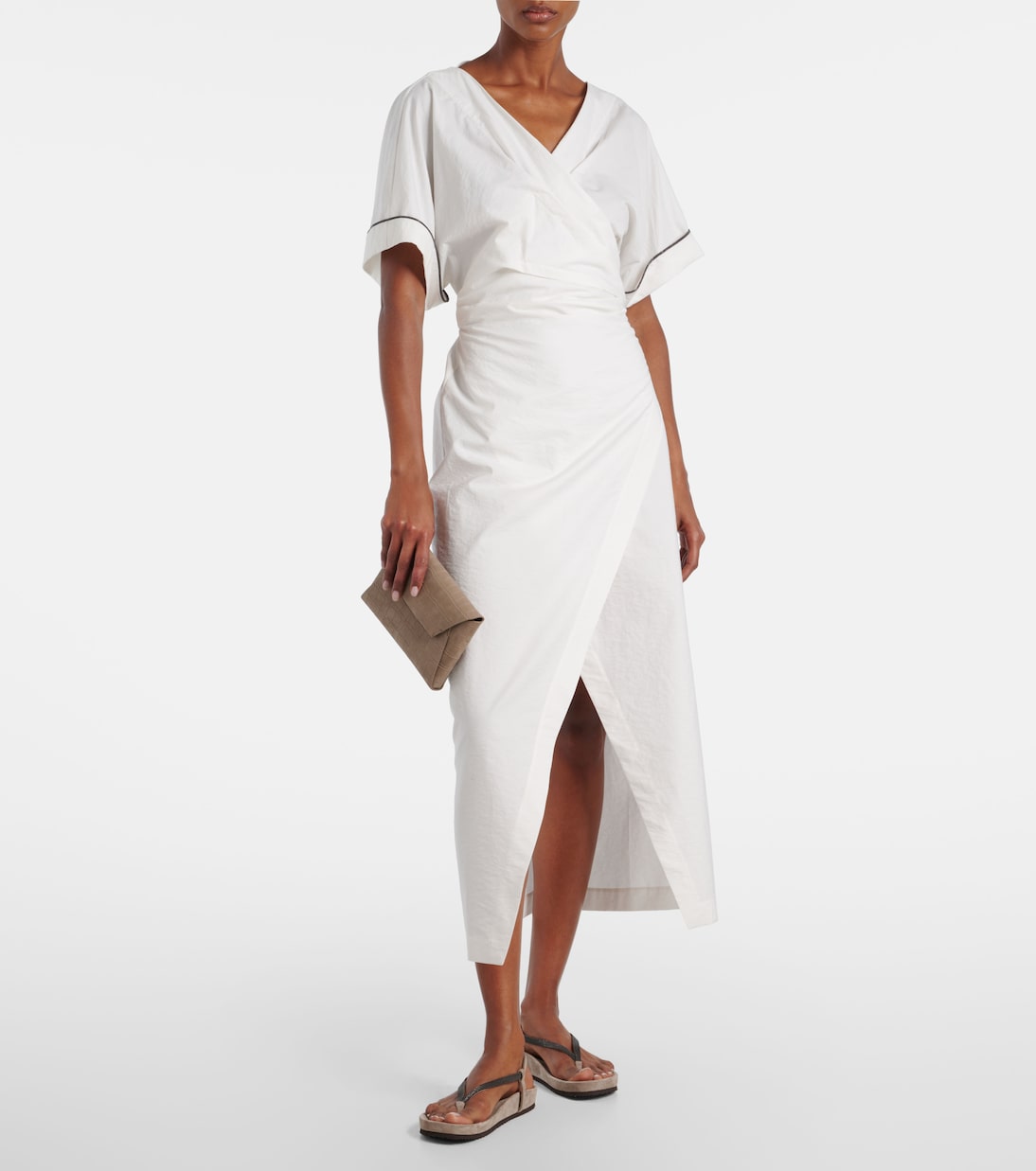 Monili suede thong sandals | Brunello Cucinelli