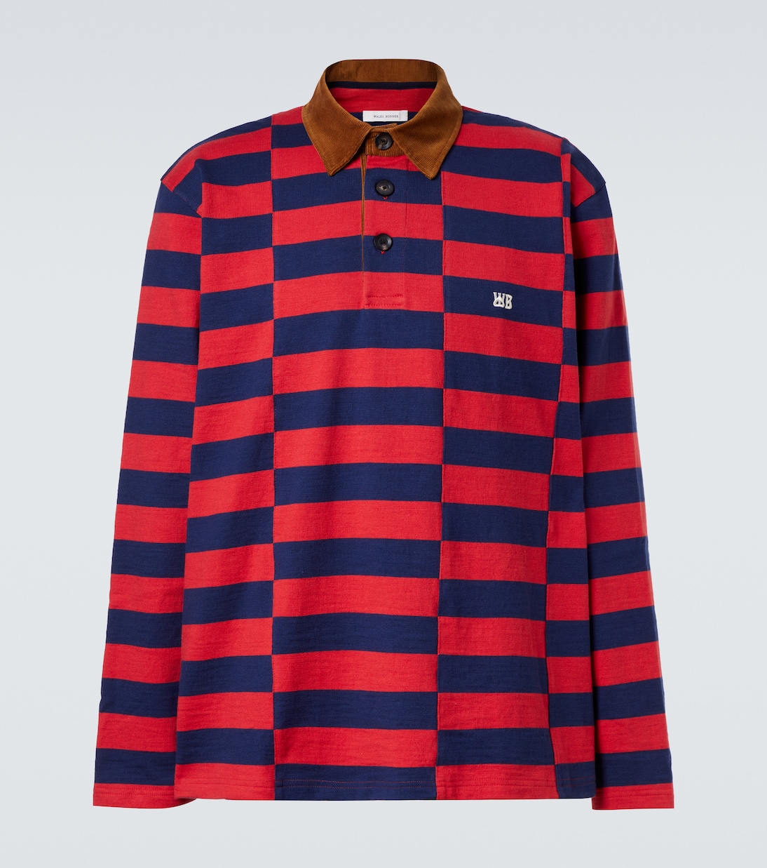 City striped cotton canvas polo shirt | Wales Bonner