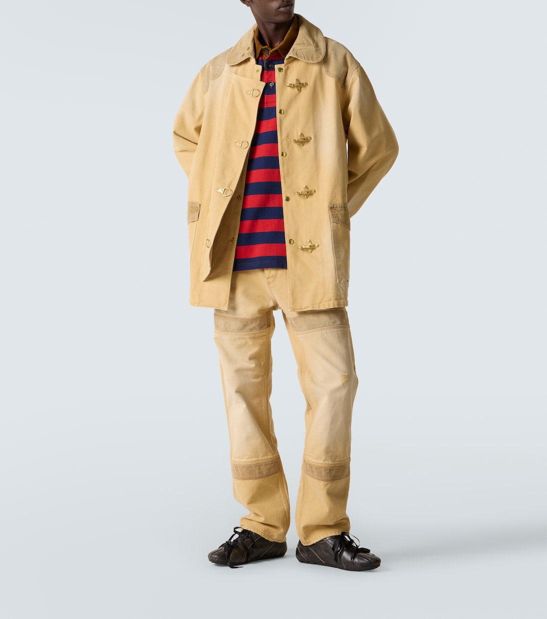 City striped cotton canvas polo shirt | Wales Bonner