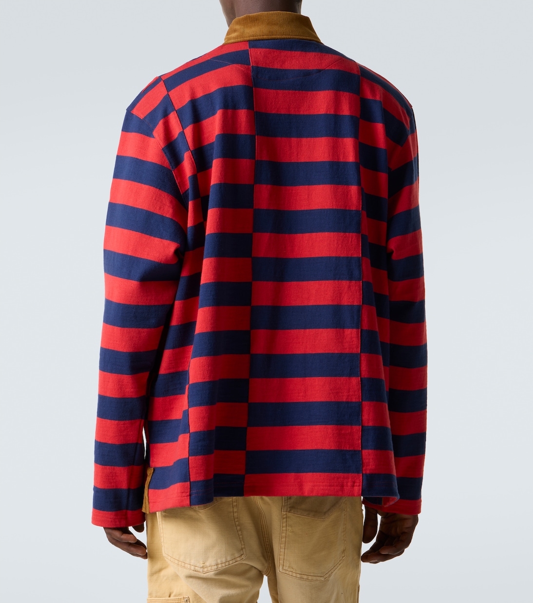 City striped cotton canvas polo shirt | Wales Bonner