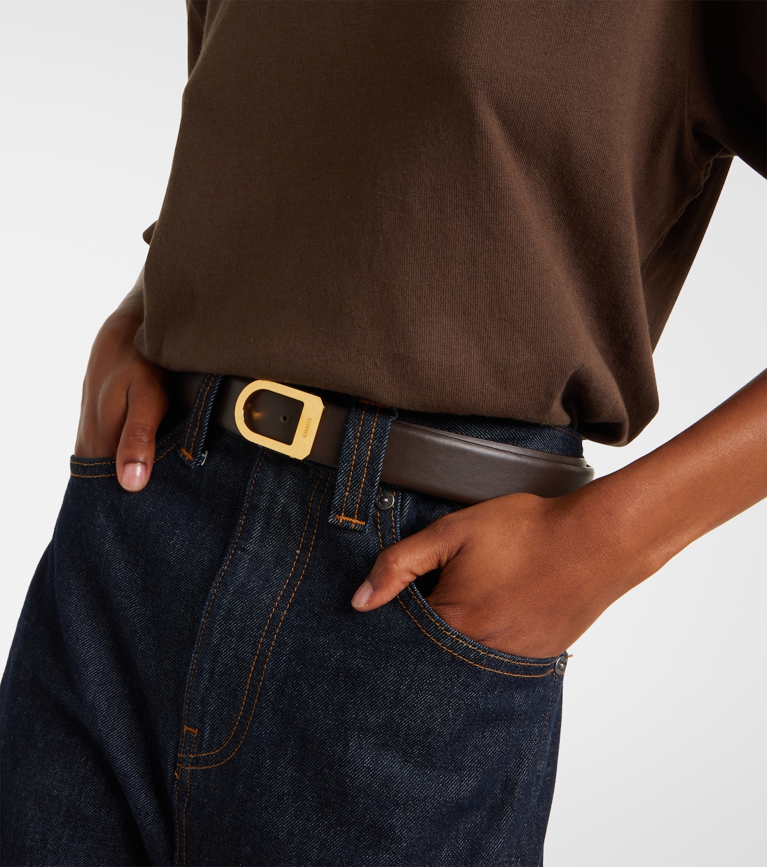 Saddle 30mm leather belt | Khaite