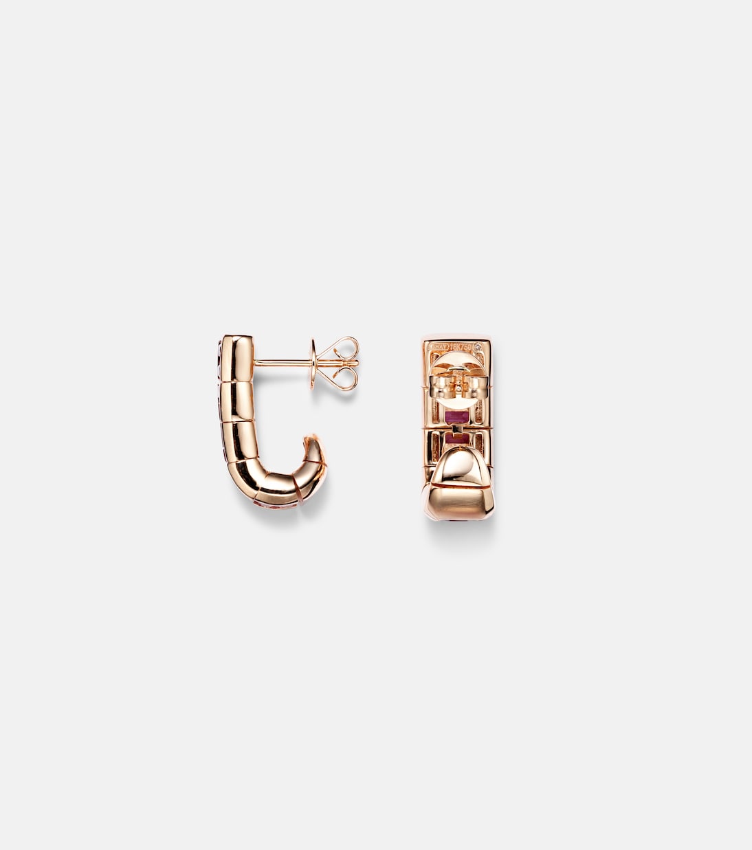 Boucles d'oreilles en or rose 18 ct et saphirs | Shay Jewelry