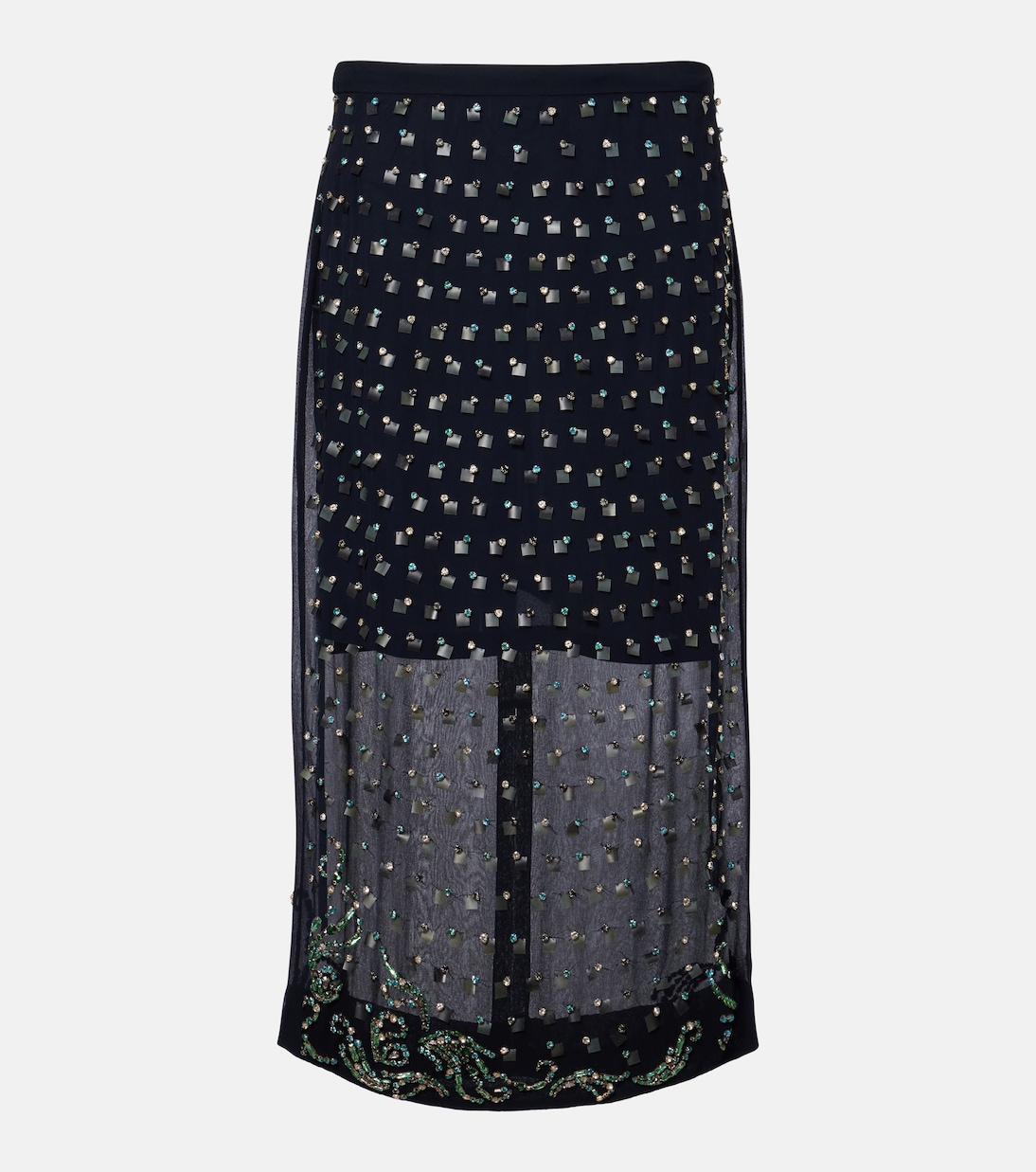 Falda midi adornada | Dries Van Noten