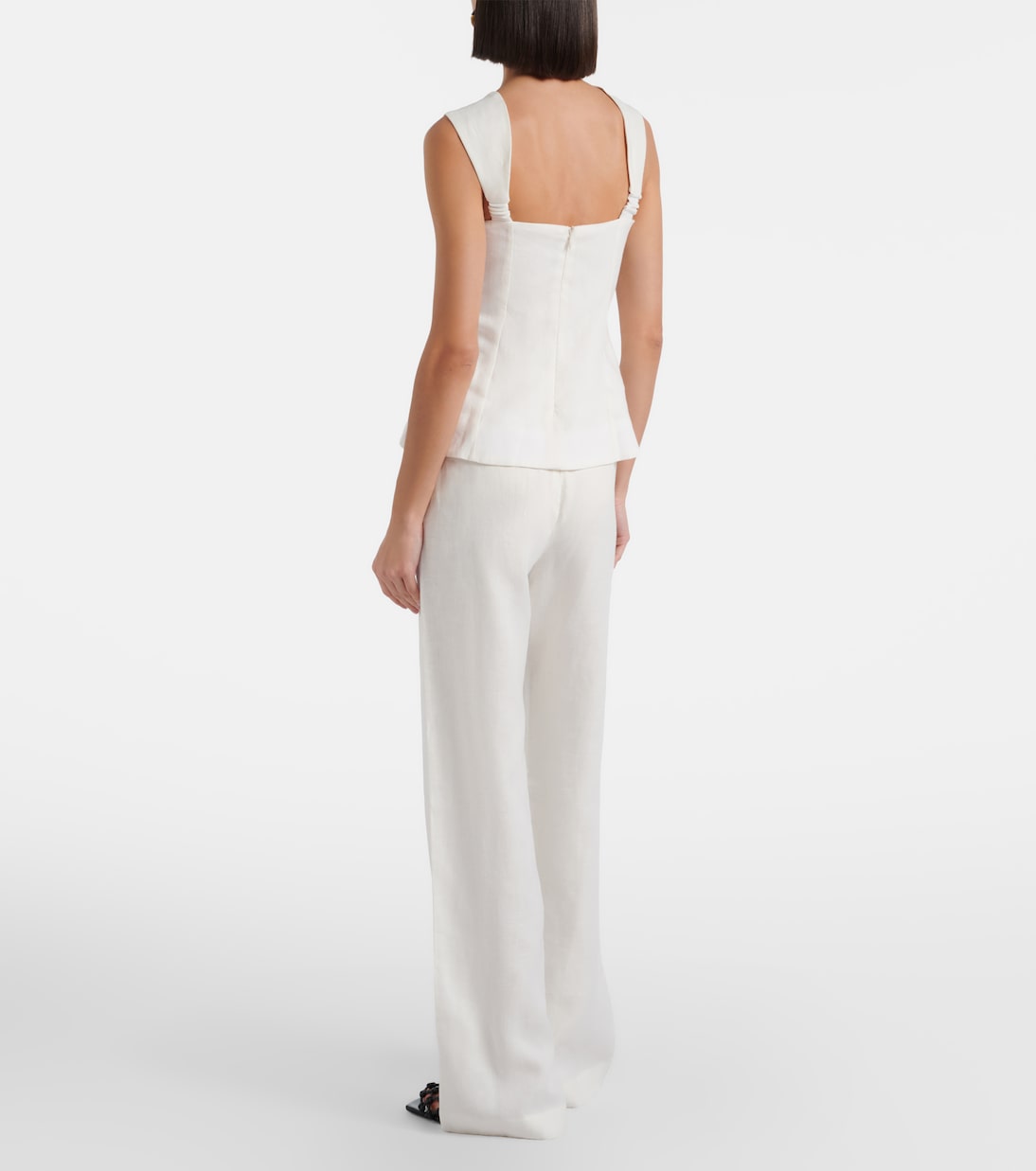 Ilride high-rise linen straight pants | Faithfull