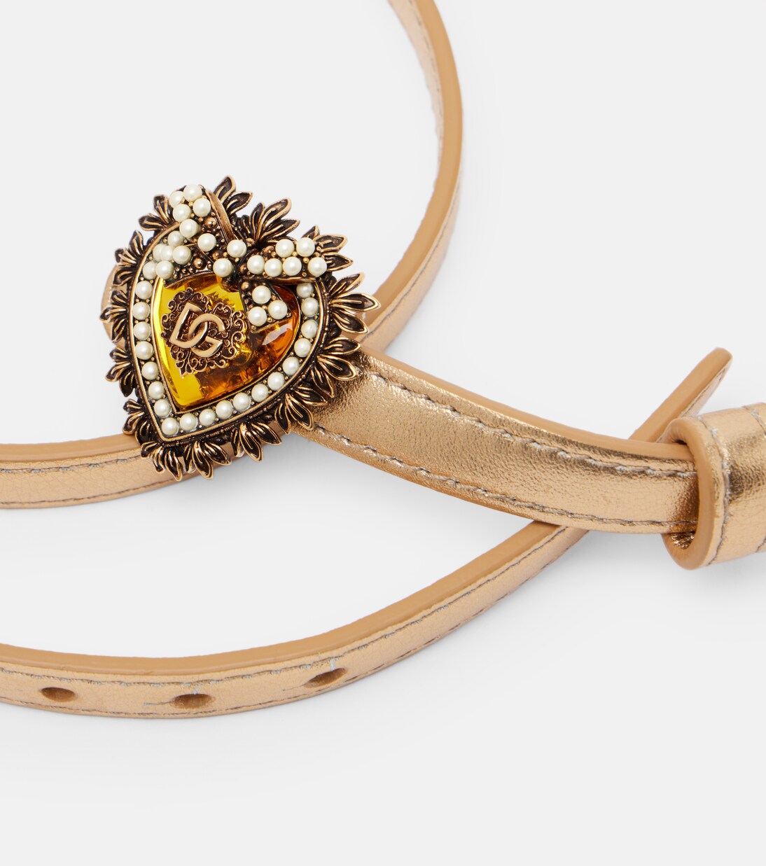 Devotion metallic leather belt | Dolce&Gabbana