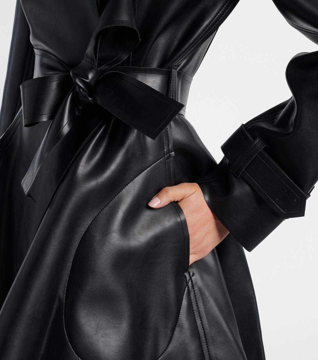 Belted double-breasted flared minidress | Norma Kamali