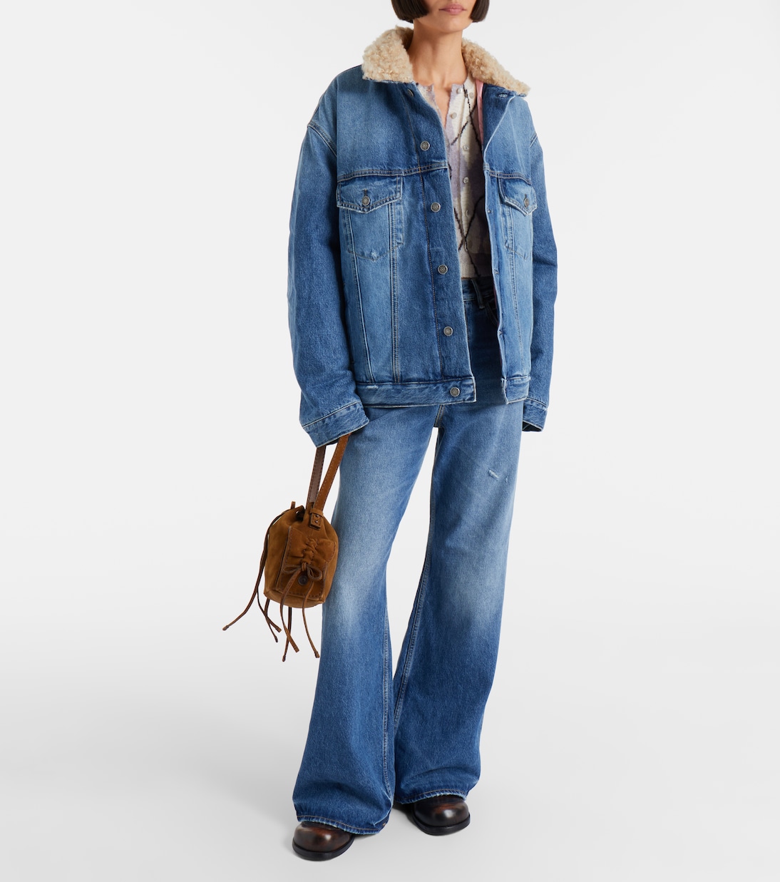 Jeansjacke mit Teddyfleece | Acne Studios