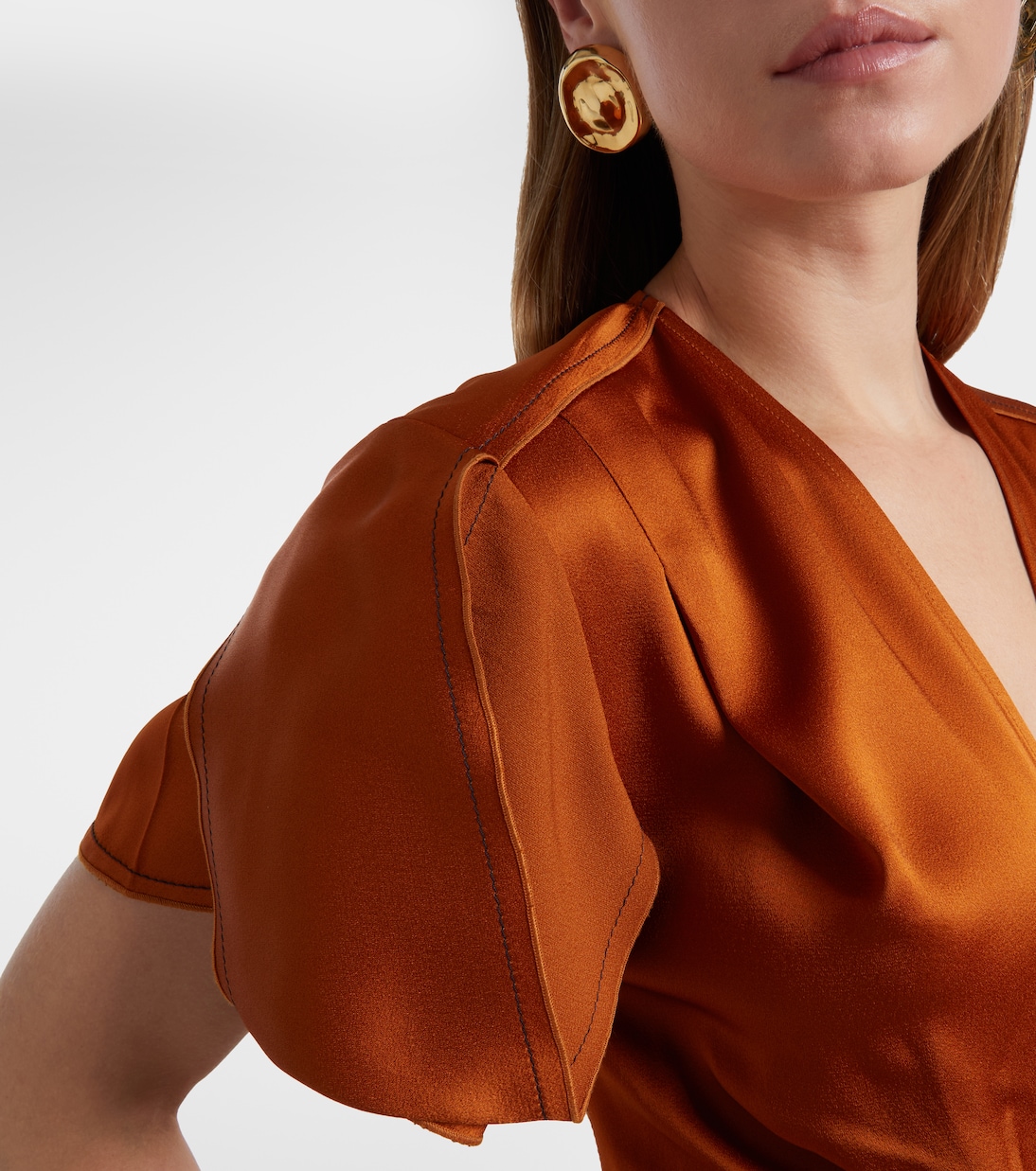 Gathered midi dress | Victoria Beckham