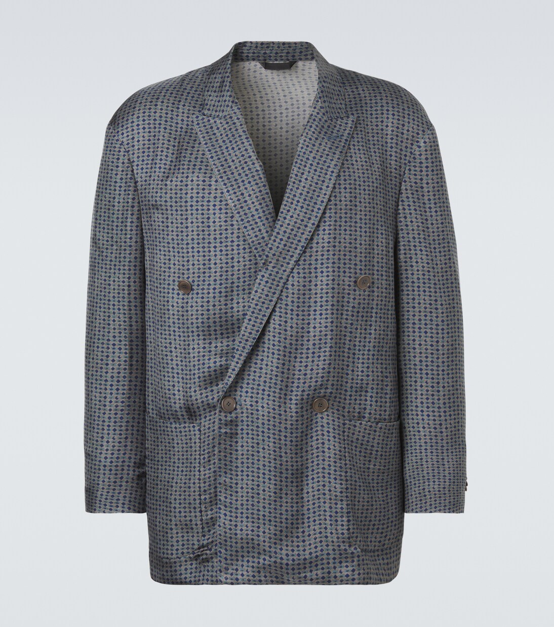 Printed double-breasted blazer | Giorgio Armani