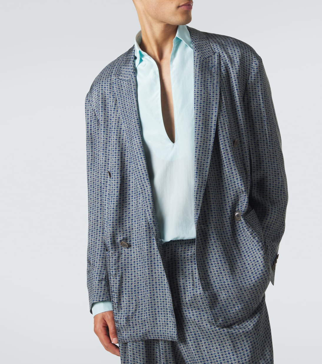 Printed double-breasted blazer | Giorgio Armani