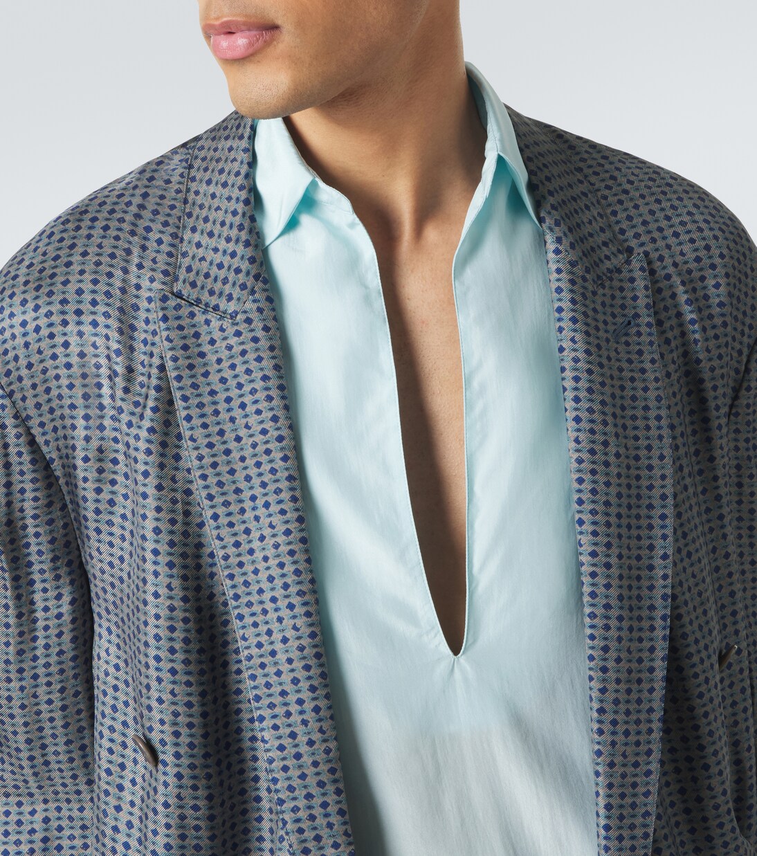 Printed double-breasted blazer | Giorgio Armani