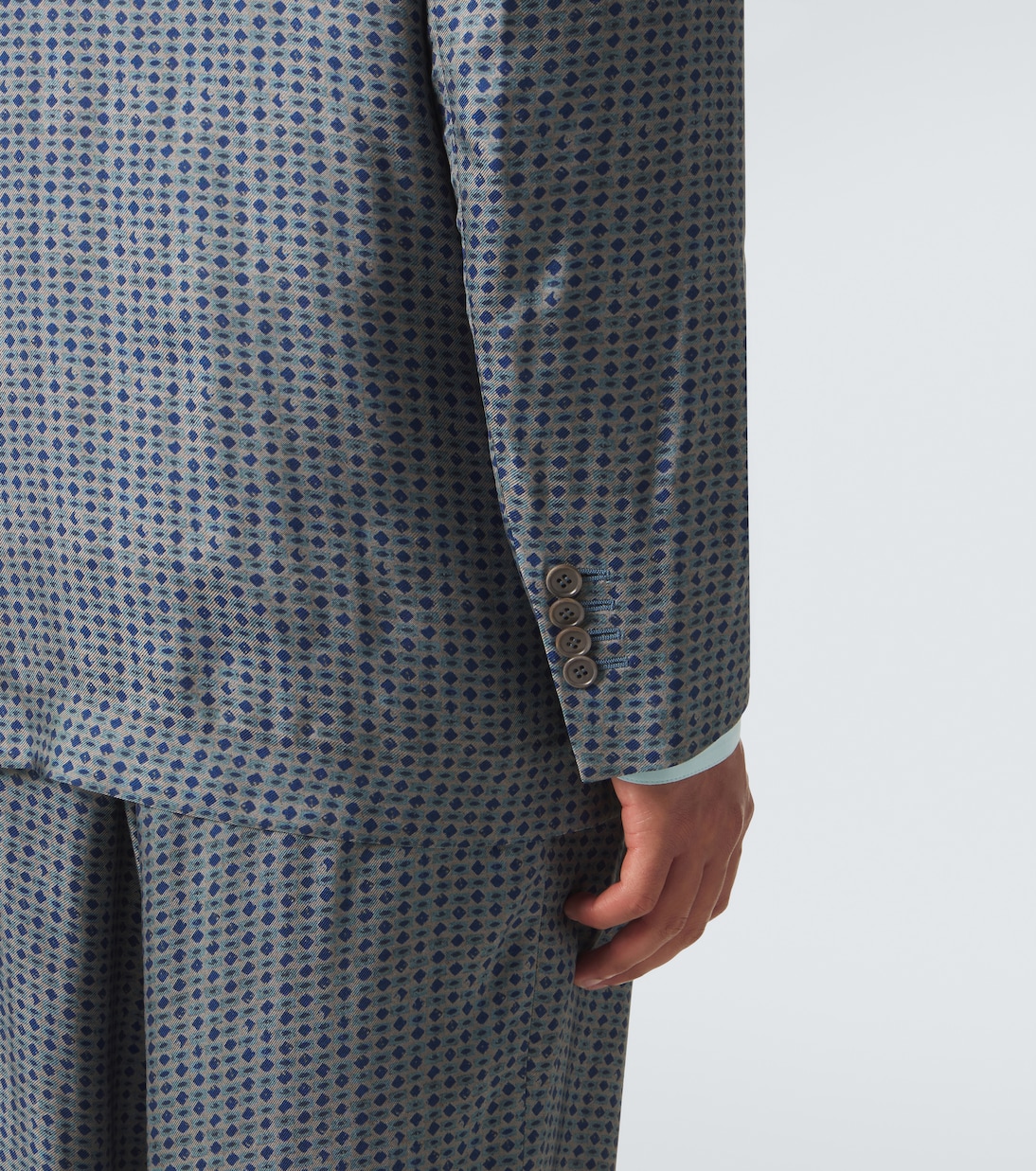 Printed double-breasted blazer | Giorgio Armani