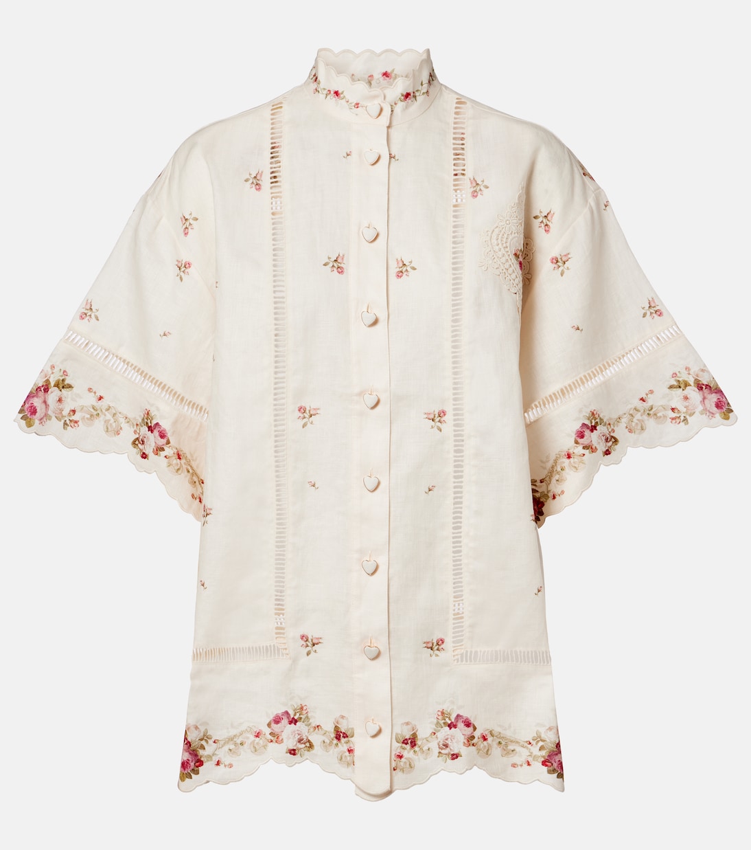 Camicia Patience in lino con stampa floreale | Zimmermann