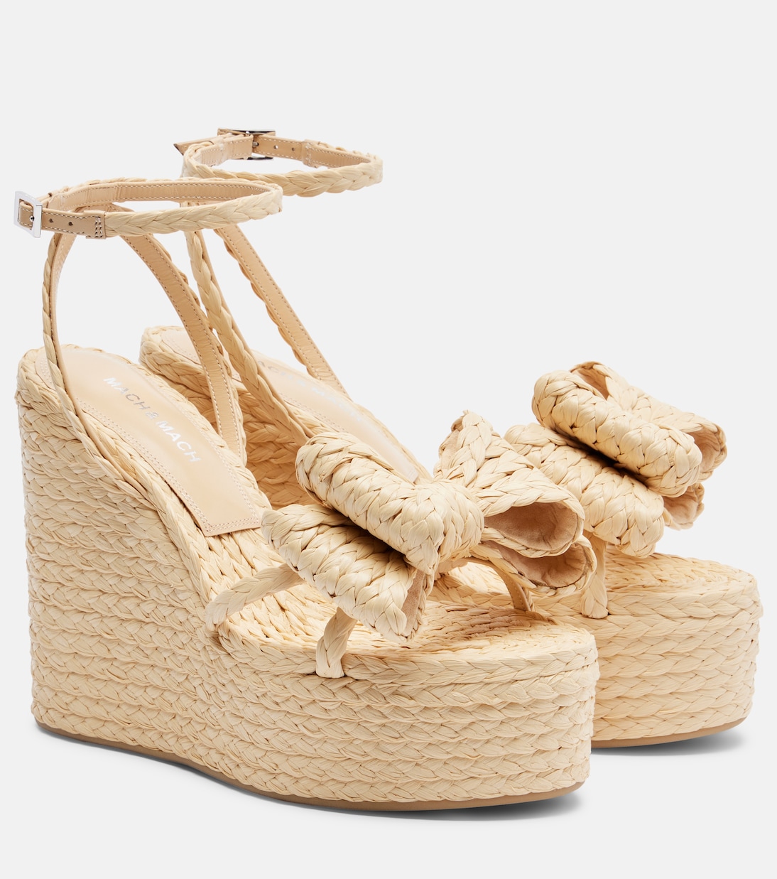 Le Cadeau raffia espadrille wedges | Mach & Mach