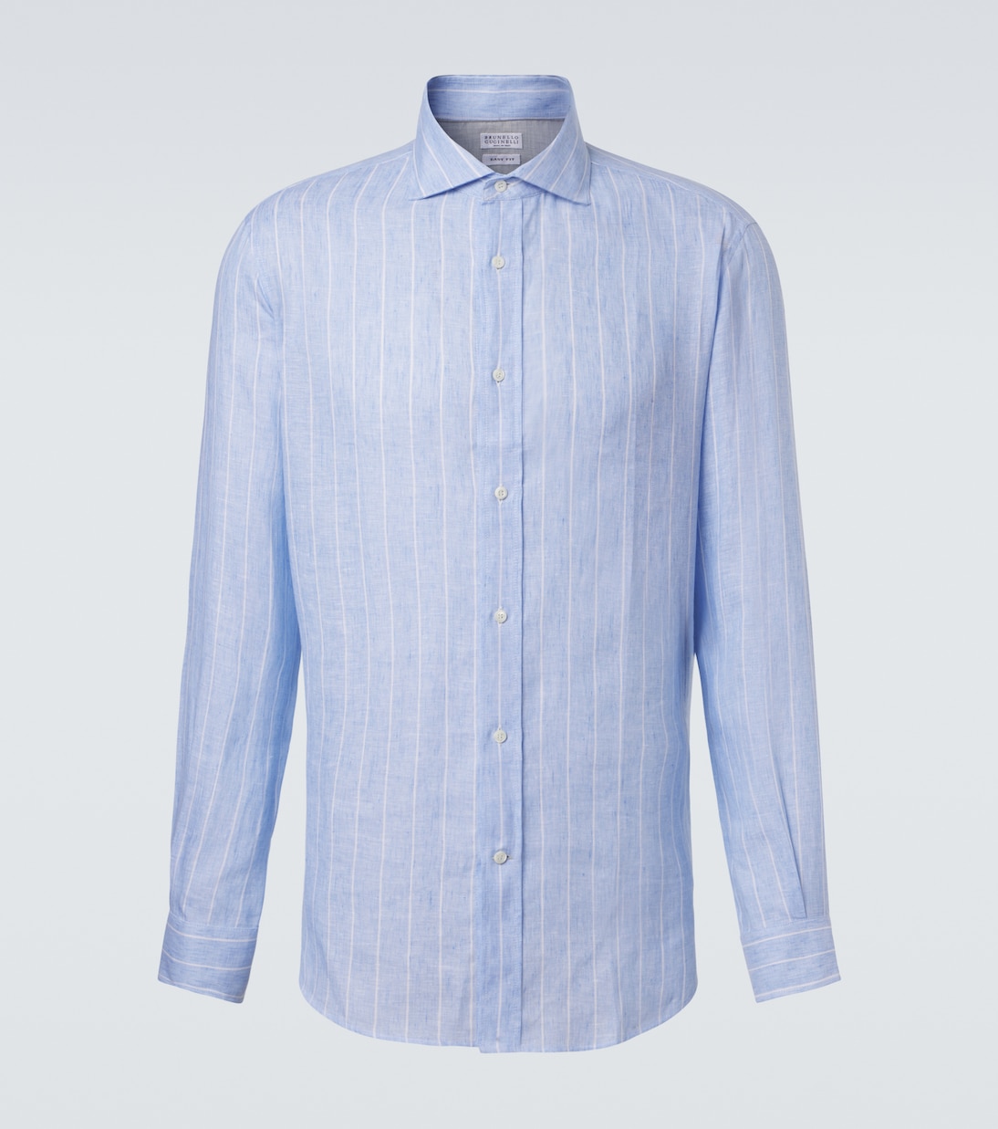 Camicia in lino a righe | Brunello Cucinelli