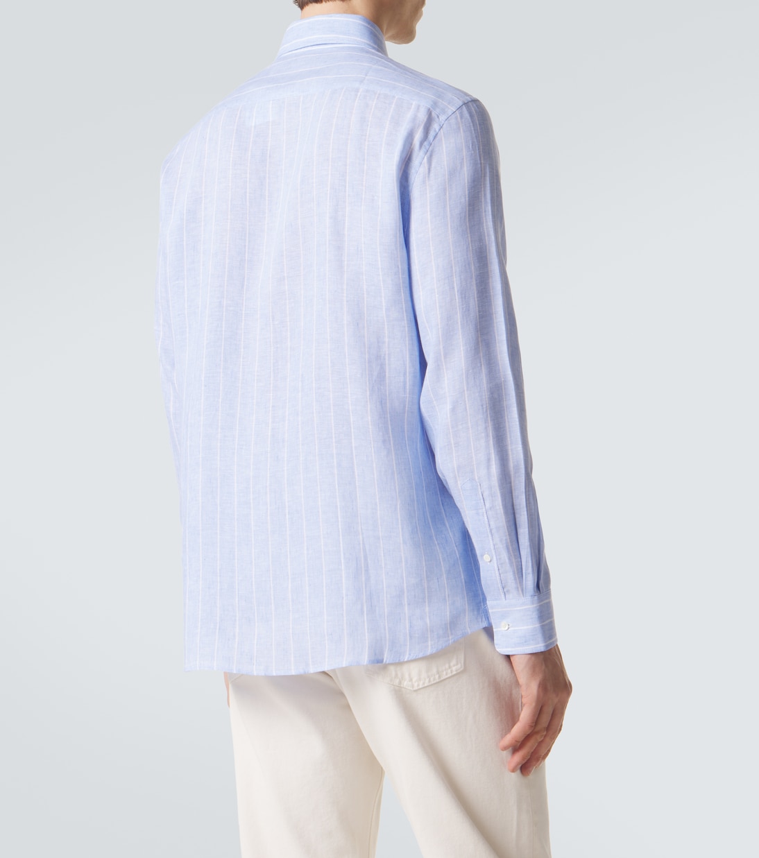 Camicia in lino a righe | Brunello Cucinelli