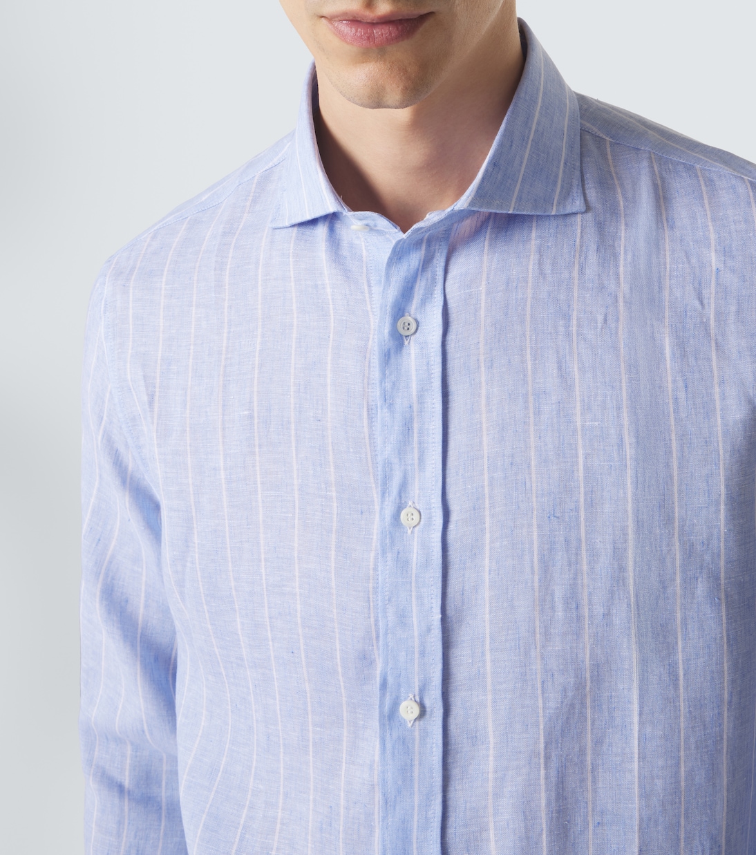 Camicia in lino a righe | Brunello Cucinelli